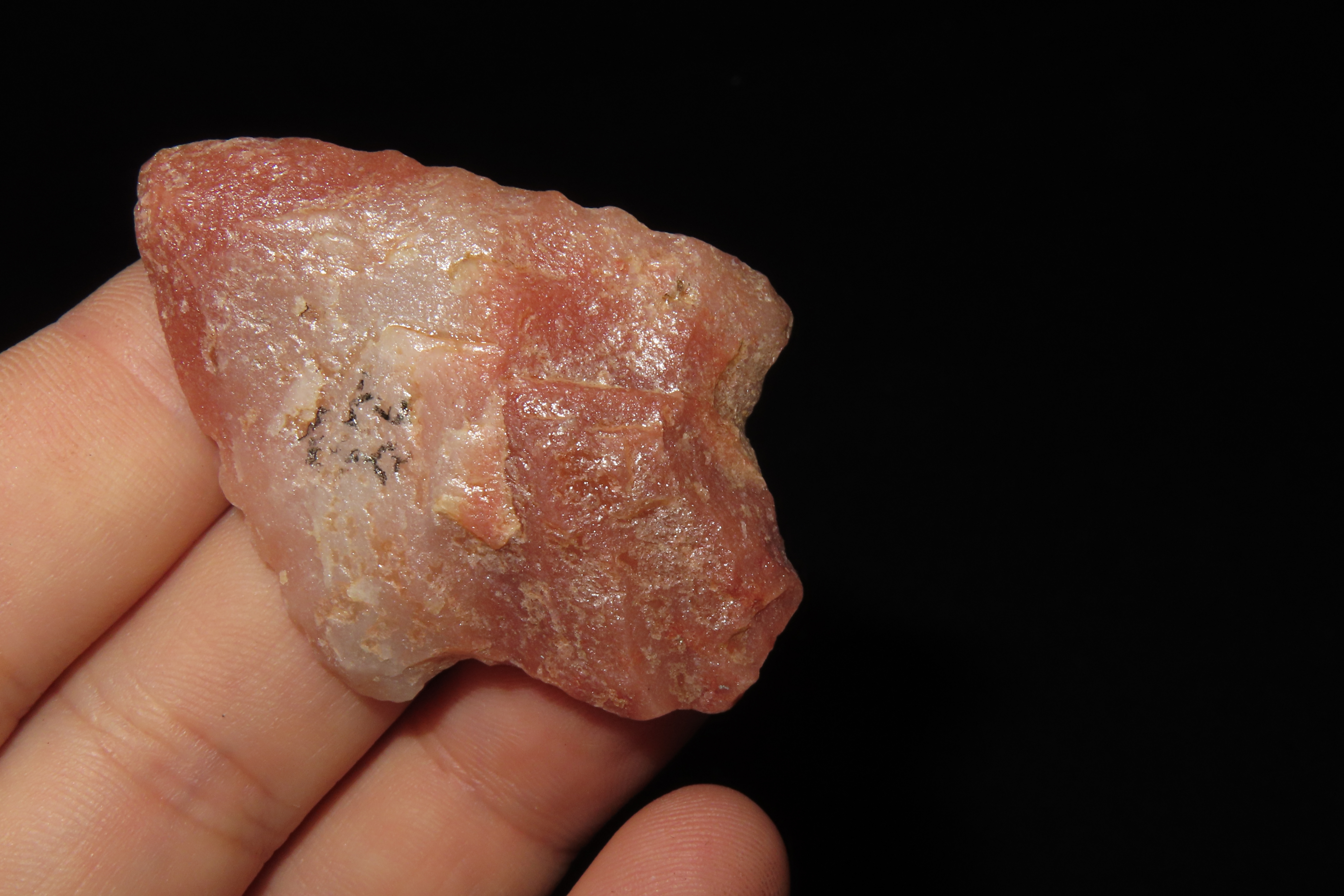 Colorful Florida Marion / Newnan found in Pasco County, FL. Red & Pink Quartz. Ex Brian Boles Collection. Deep South Arrowhead.