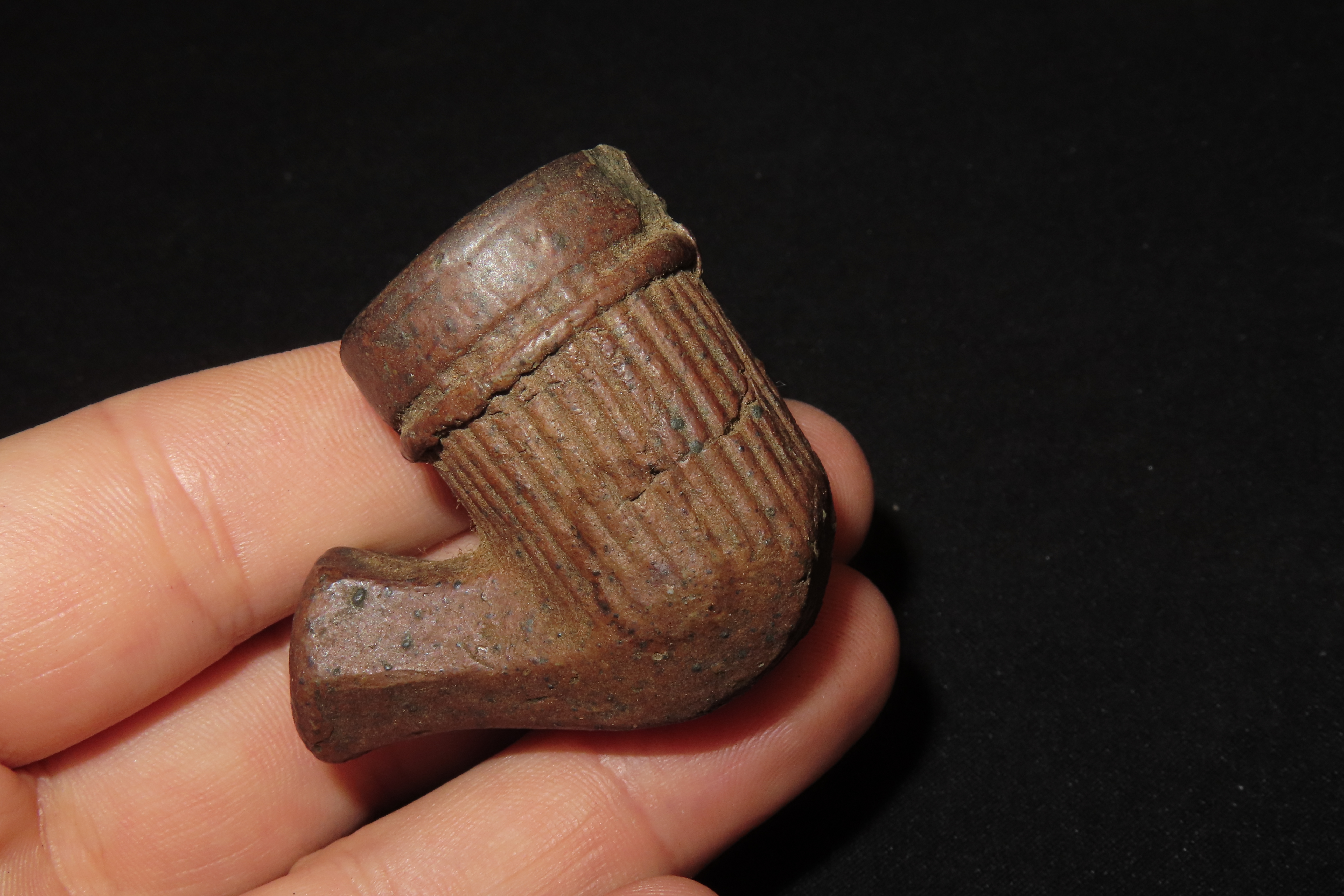 Great Historic Clay Trade Pipe found in in Gallatin County Illinois.