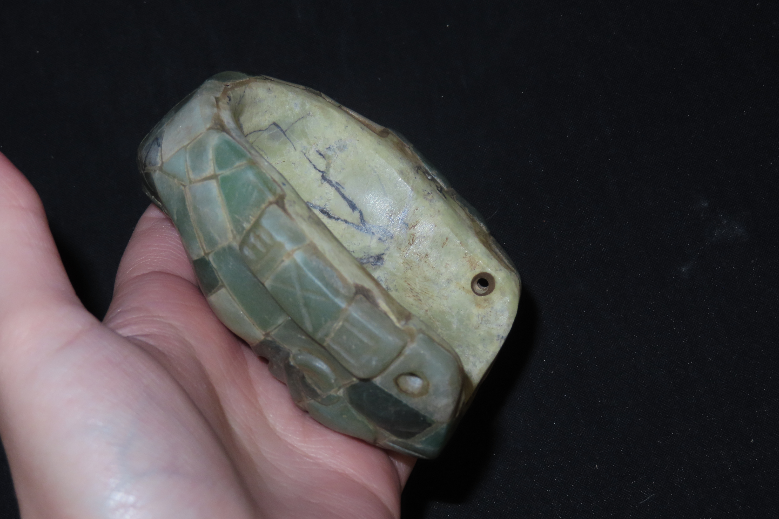 Rare Pre-Columbian Mayan Jade Mosaic Mask found in Guatemala. Motley COA. Ncredible Example. A real work of Art!
