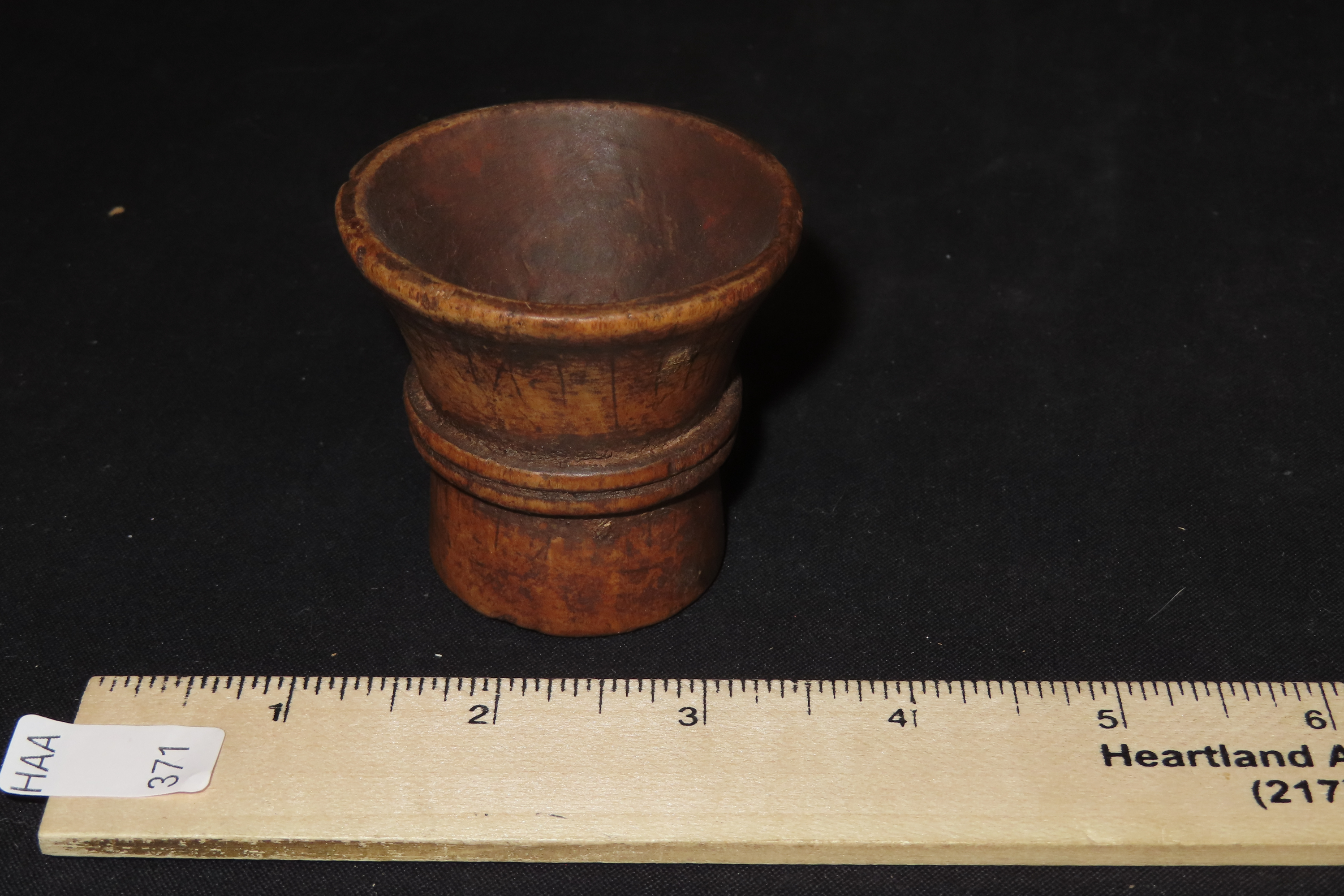 Nice Pre-Columbian Inca Hand Carved Wood Cup / Kero, found in Peru. Drinking Vessel for the black drink.