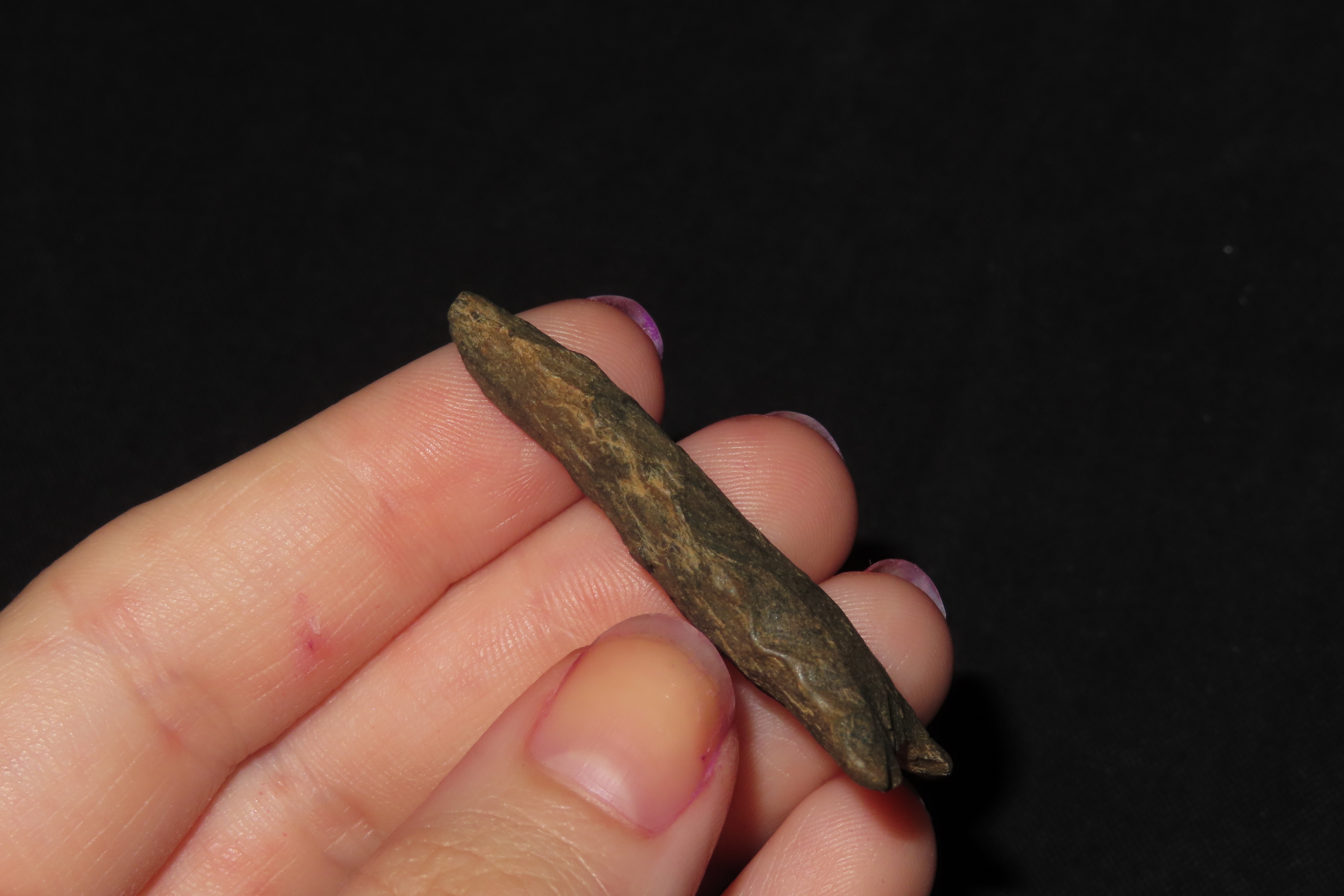 1 7/8" Late Paleo Dalton found in Erie County Pennsylvania. Indian Arrowhead, Artifact.