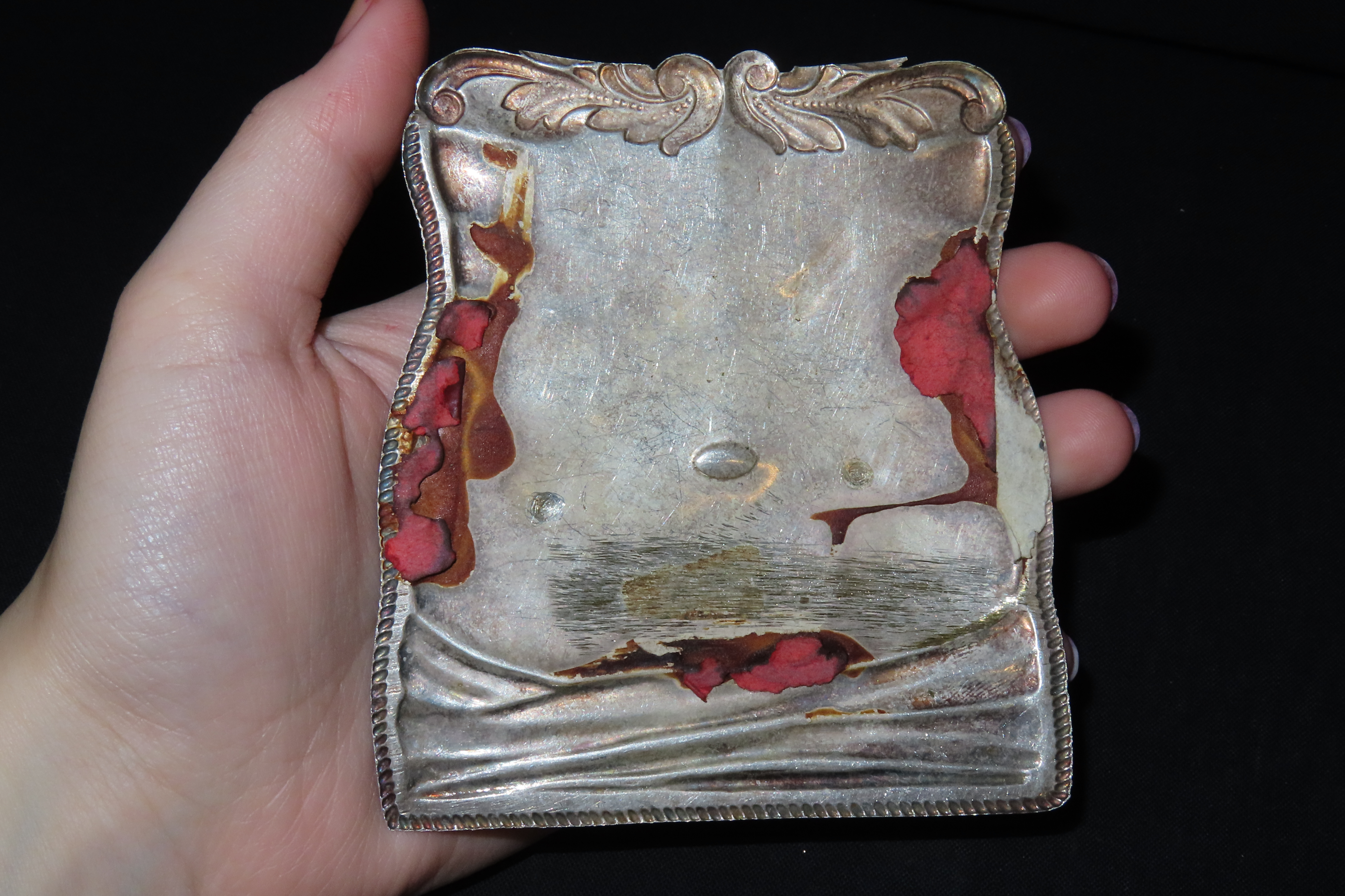 4" Vintage 1800's Ex Voto Milagro Pendant. Colonial Era Religeous Offerings for Well Being, Healing, or Giving Thanks for a Miracle. This on
