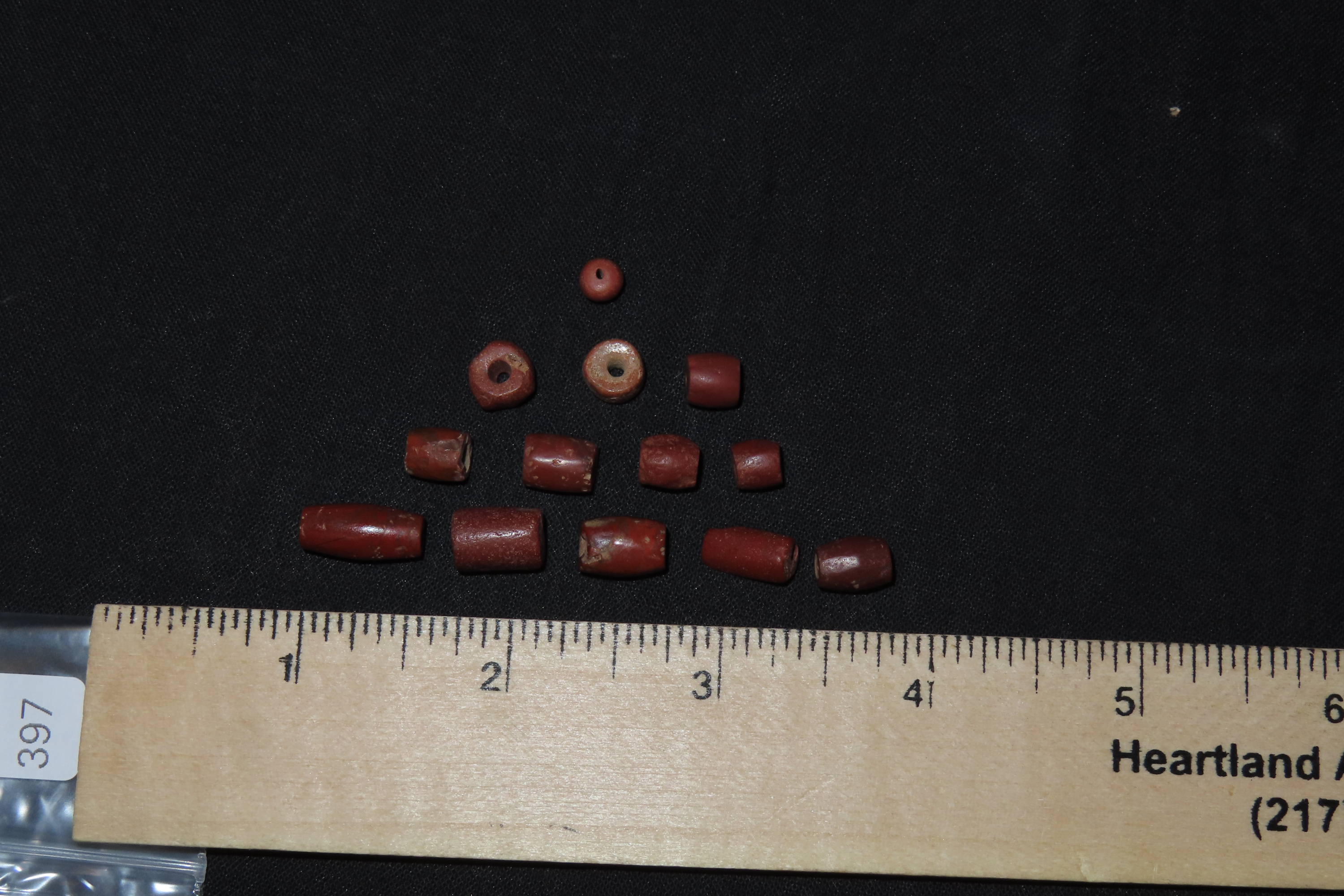 Beautiful Group of Carnelian Agate Tairona Culture Beads from Columbia