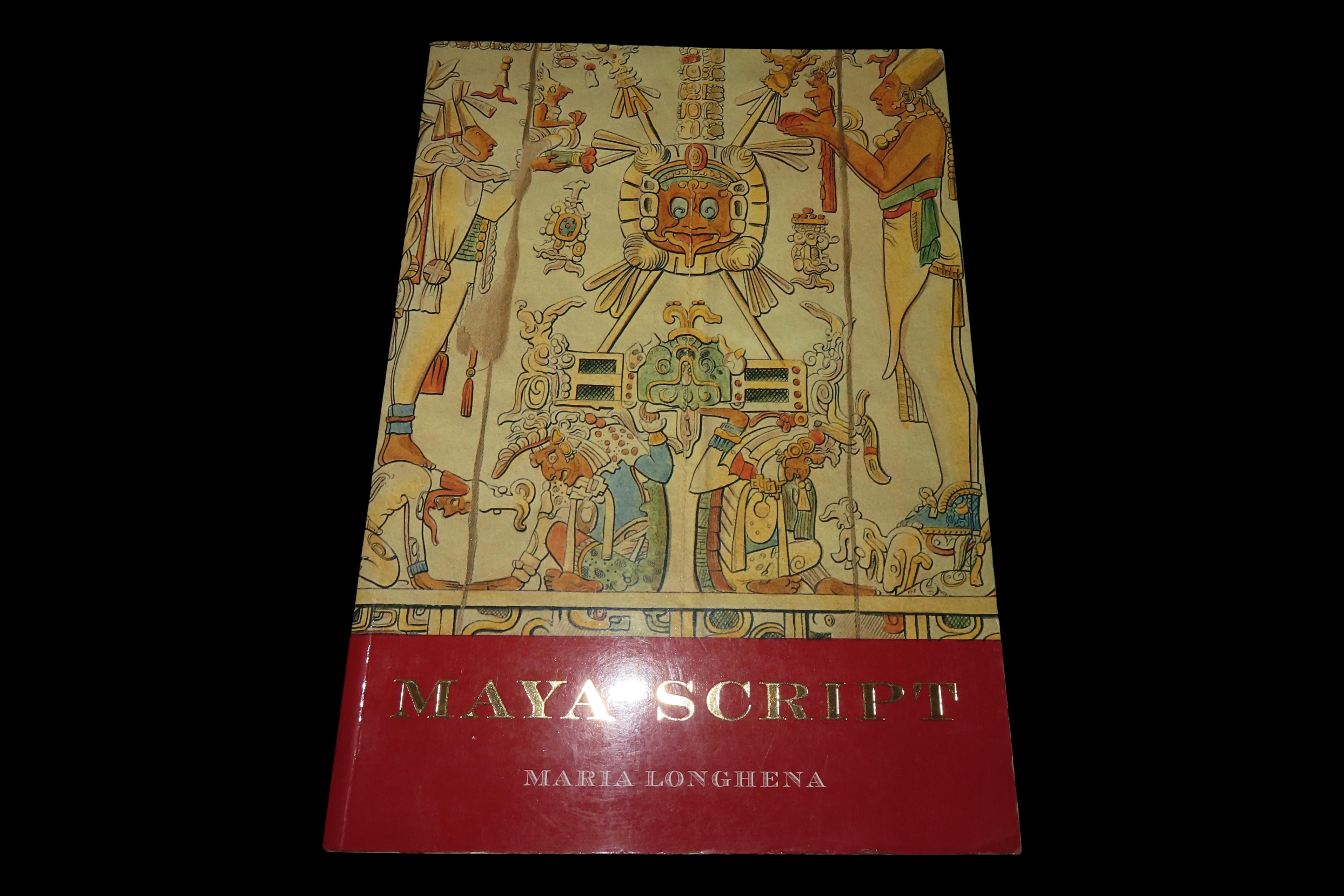 MAYA SCRIPT, HARDBACK, 180 PAGES TEACHING THE MEANINGS OF THE MAYAN ALPHABET, LETTERS, IMAGES, PICTURES, ETC