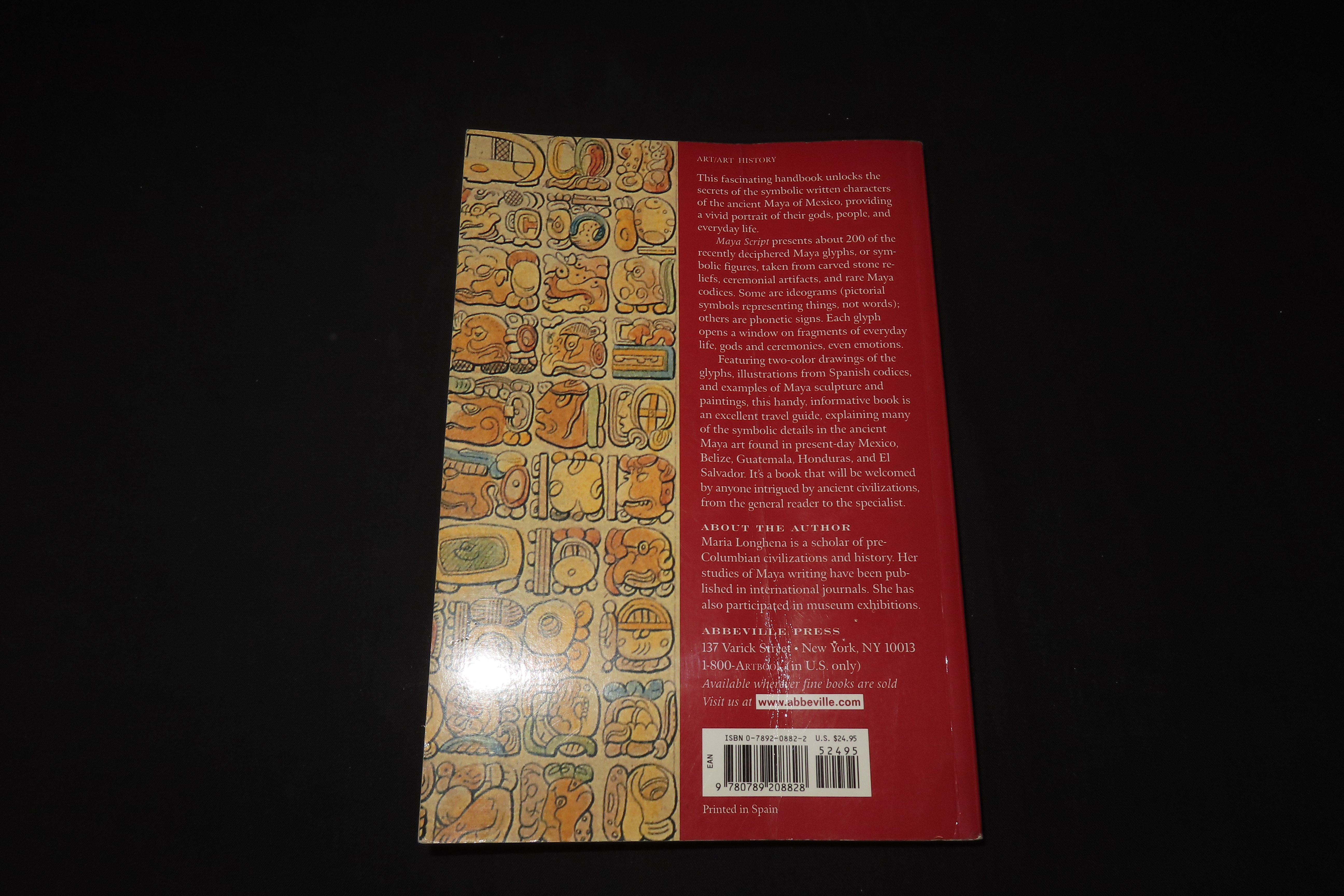 MAYA SCRIPT, HARDBACK, 180 PAGES TEACHING THE MEANINGS OF THE MAYAN ALPHABET, LETTERS, IMAGES, PICTURES, ETC