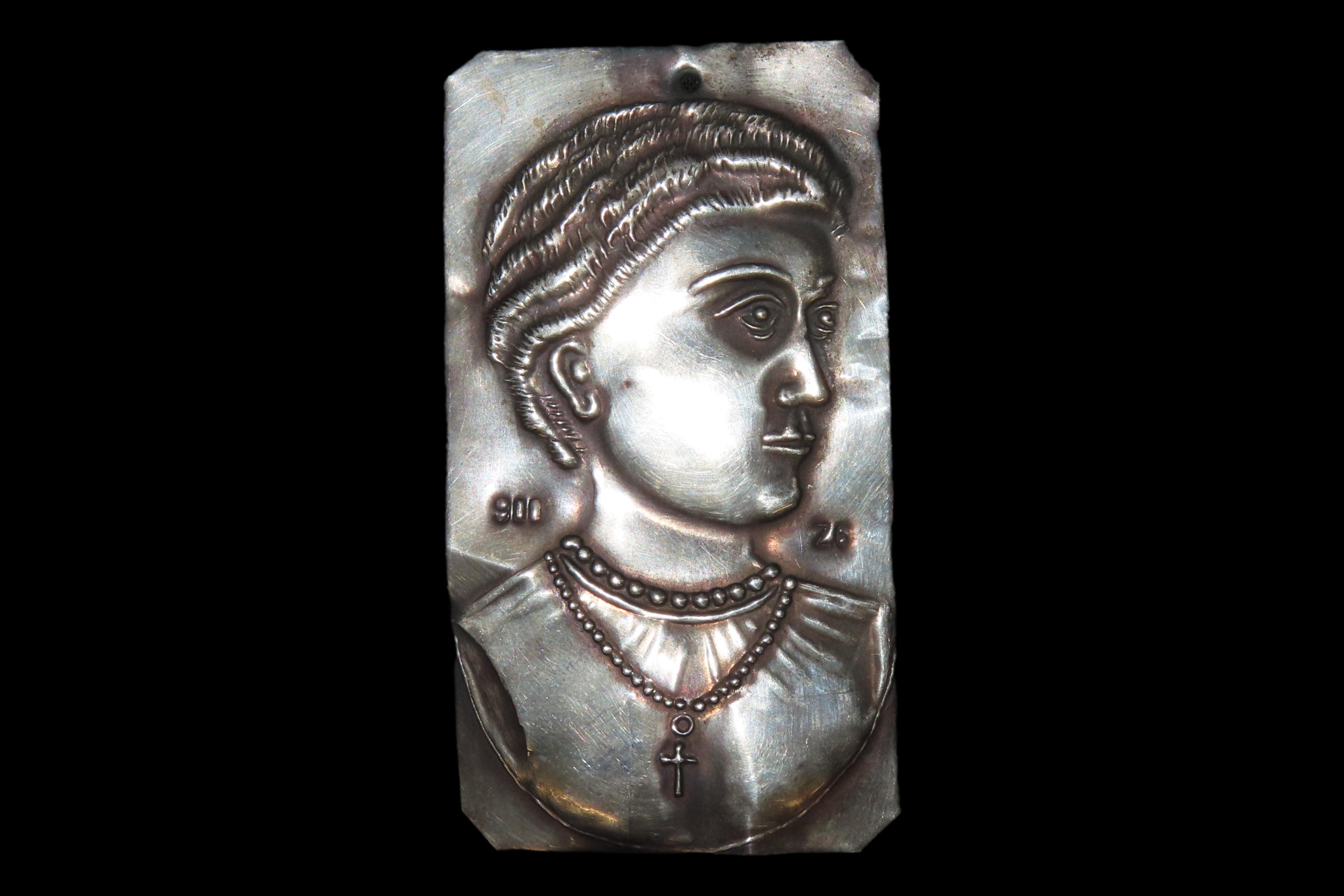 3 3/8" Vintage 1800's Ex Voto Milagro Pendant. Colonial Era Religeous Offerings for Well Being, Healing, or Giving Thanks for a Miracle. Thi