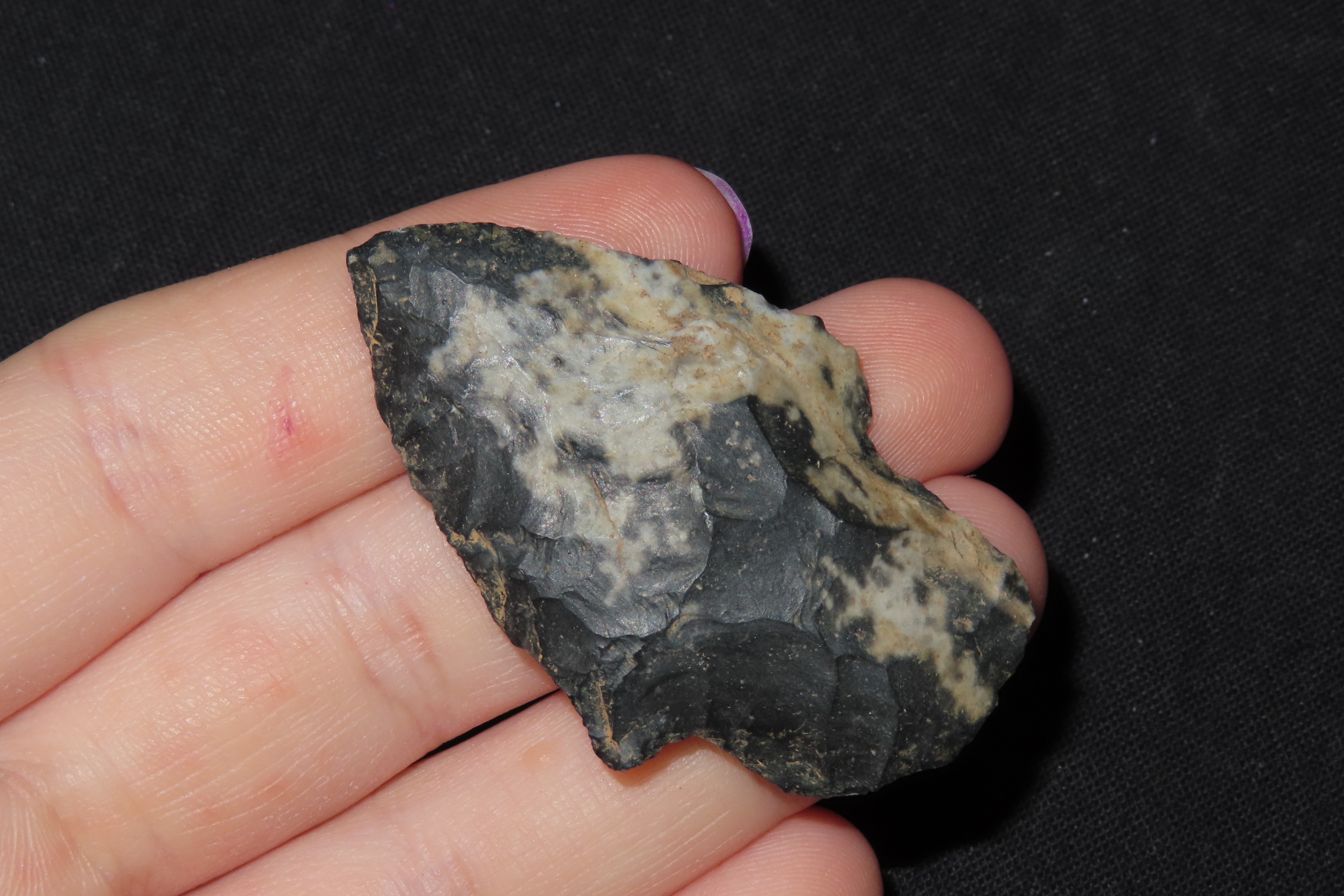 Colorful Lightning Streak Novaculite Gary / Adena found in Northern Arkansas. Great Color!