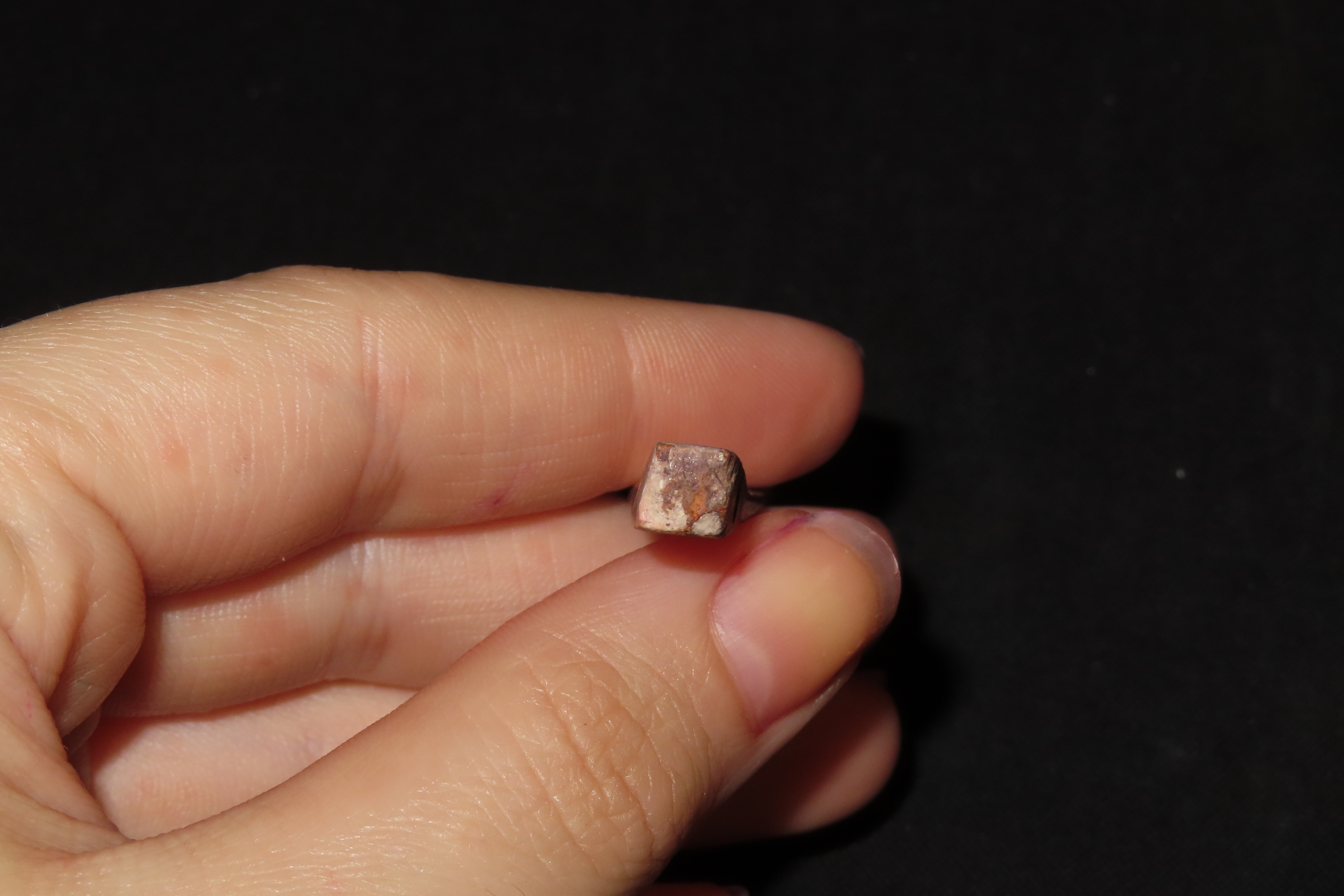Amazing Pre-Columbian Drilled Shell Pendant. Highly Polished with squared edges. Well Patinated example. Found in Mexico.