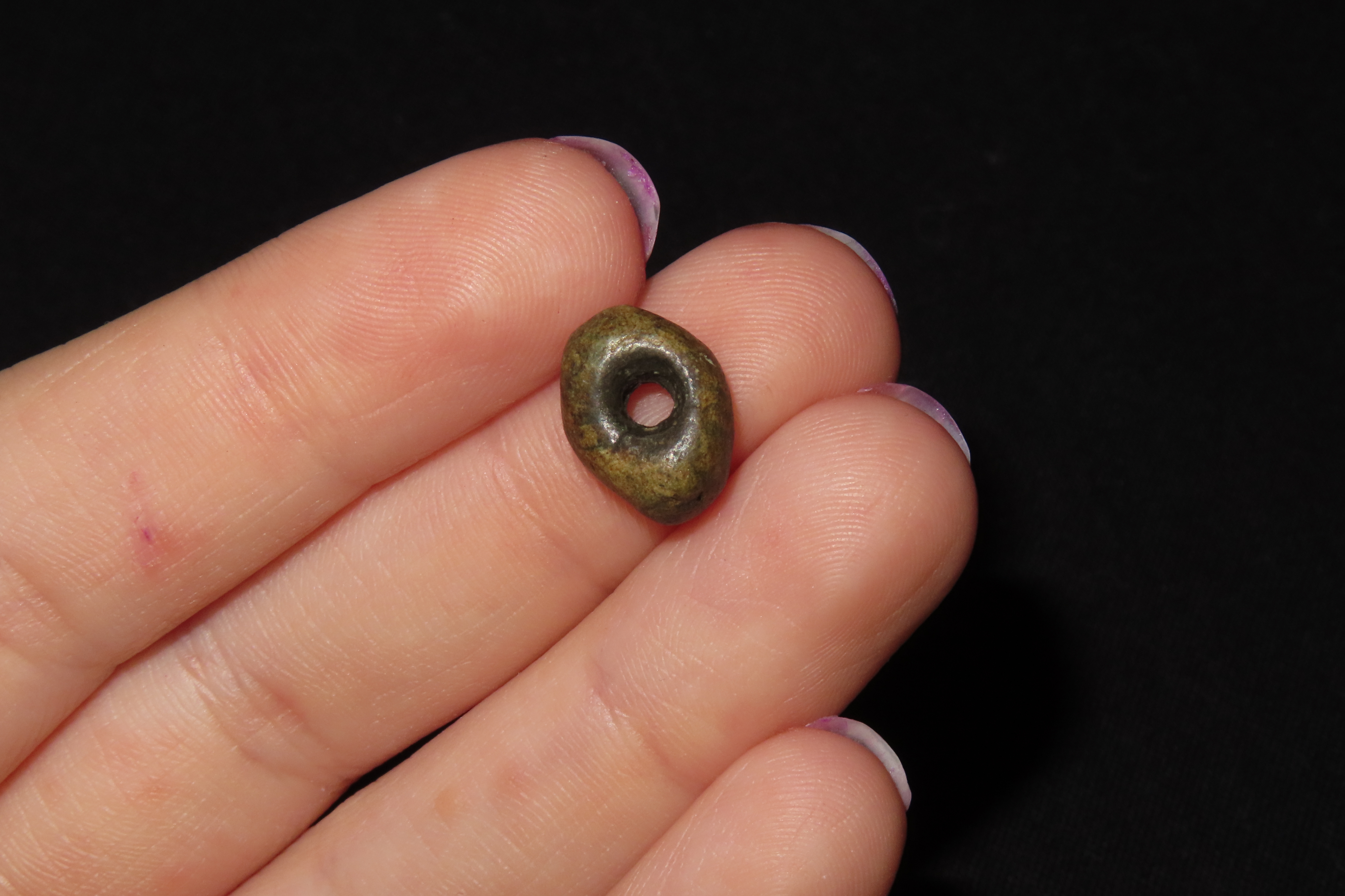 Lot of 3 Pre-Columbian Mayan Stone Beads / Pendant. Guatemala.