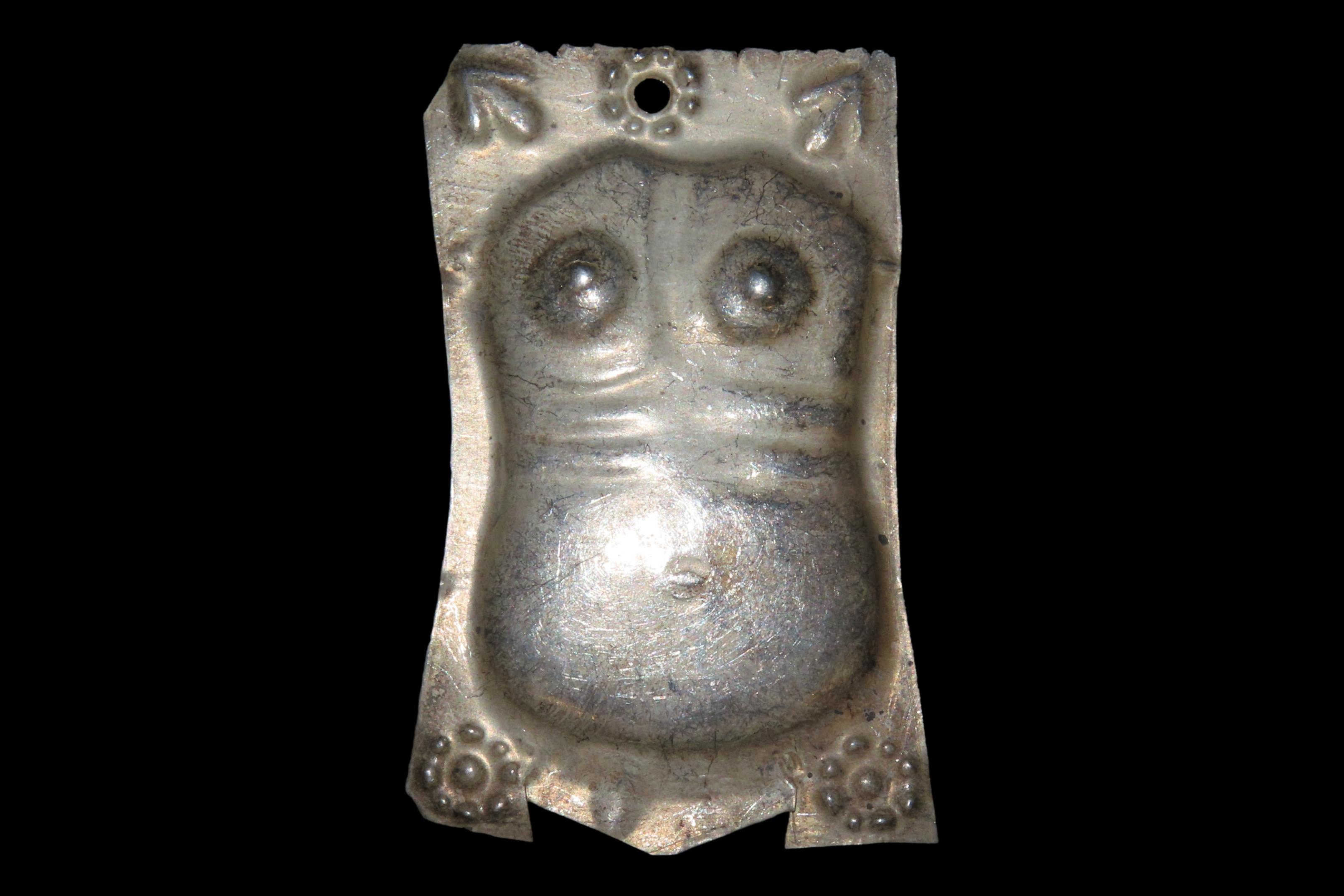 2 1/2" Vintage 1800's Silver Ex Voto Milagro Pendant. Colonial Era Religeous Offerings for Well Being, Healing, or Giving Thanks for a Mirac