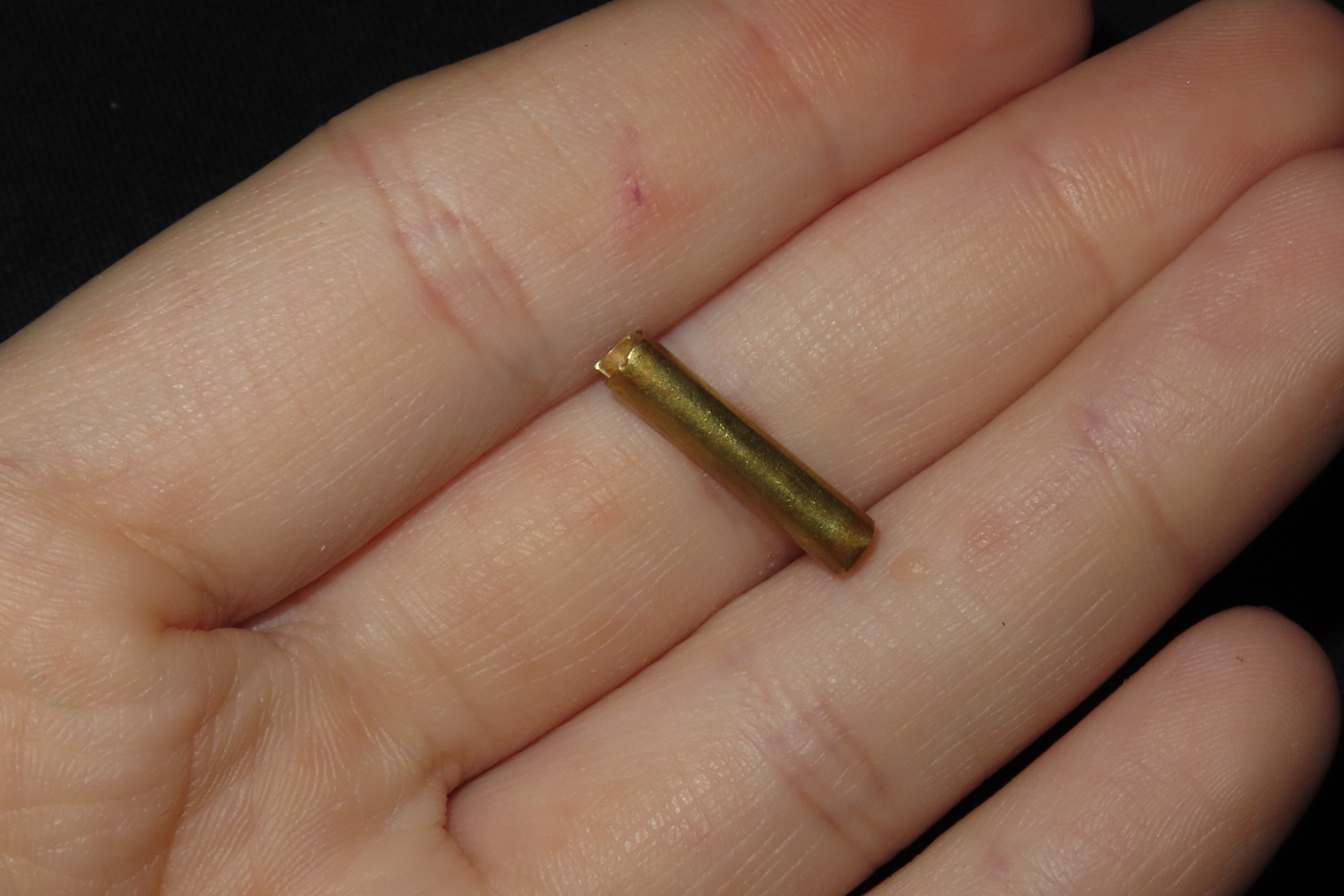 Rare Pure Gold Tube Bead, Peru, Made from Solid Gold, Nice Example. Great piece of Ancient History & Ingenuity!