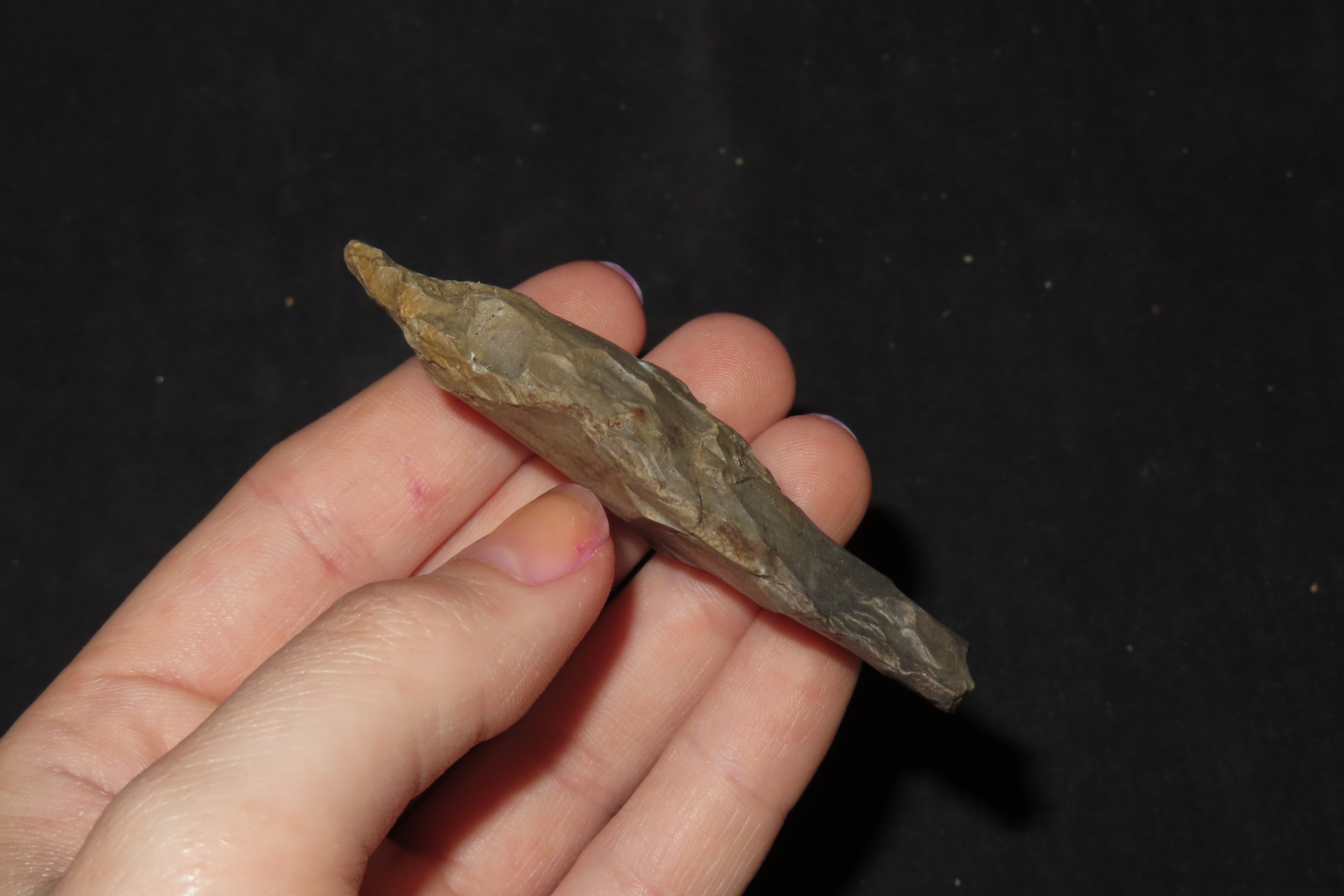 2 7/8" Paleo Stingtown Lance found in Stewart County Tennessee. Indian Arrowhead, Artifact.