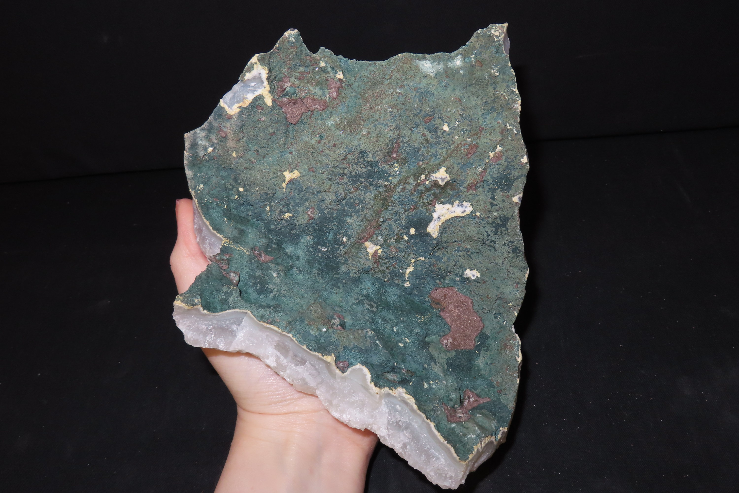 Beautiful Large 7" Crystal Clear Quartz Cluster. Great Display Specimen.