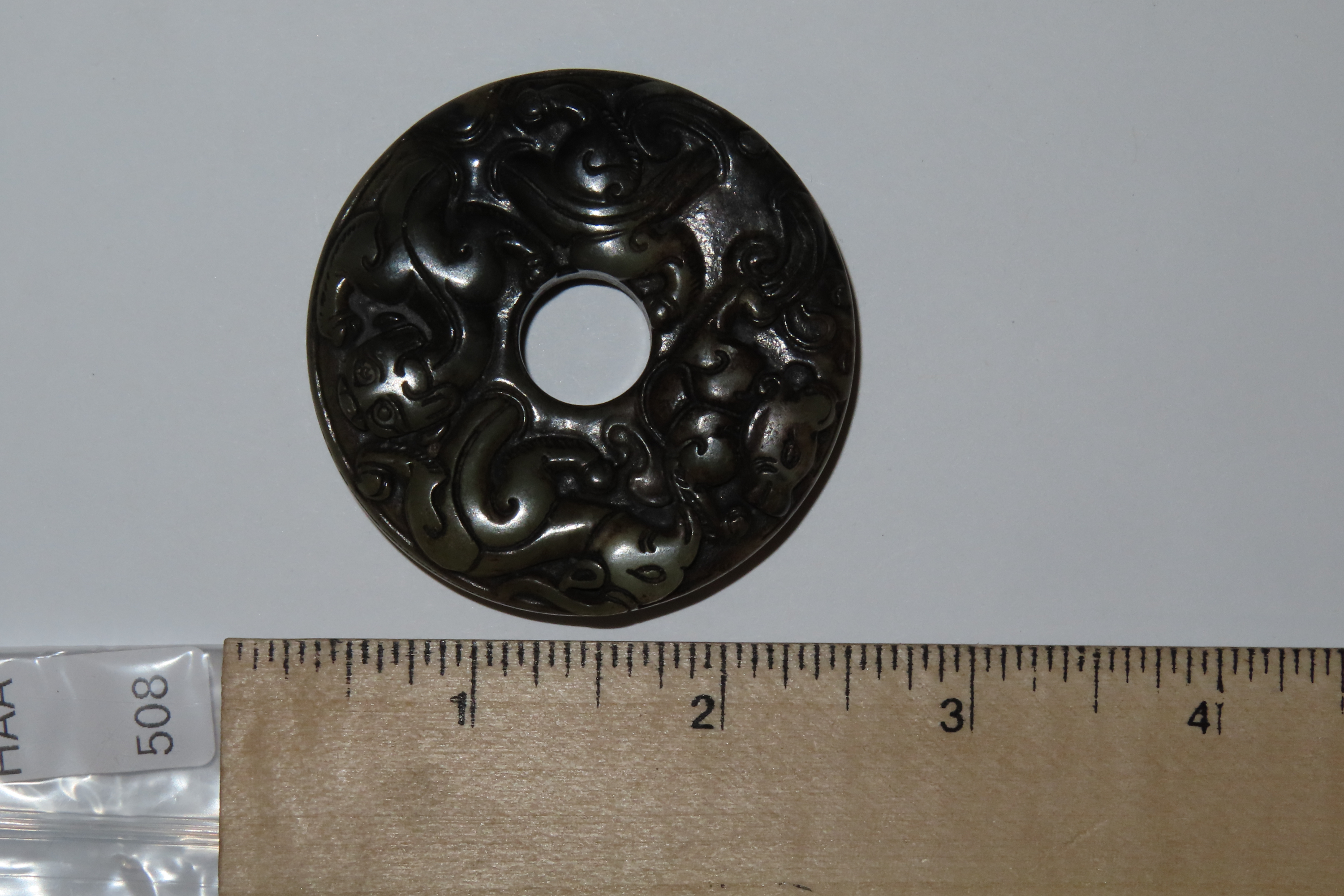 Nice Antique Chinese Hongshan Culture Jade Effigy Pendant, Hand Made Example.
