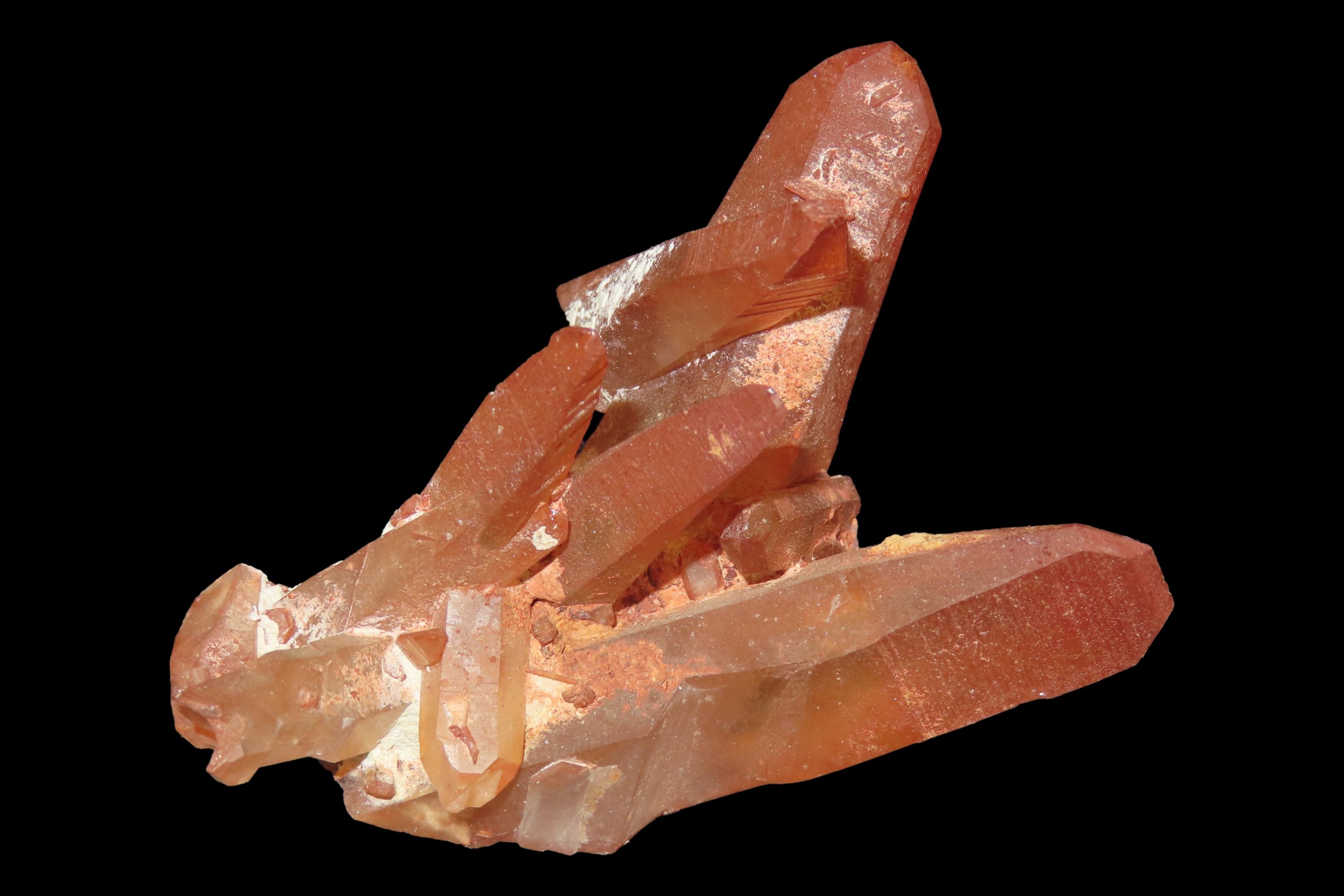 Beautiful Large Red Quartz Crystal Cluster, Great Display Specimen.