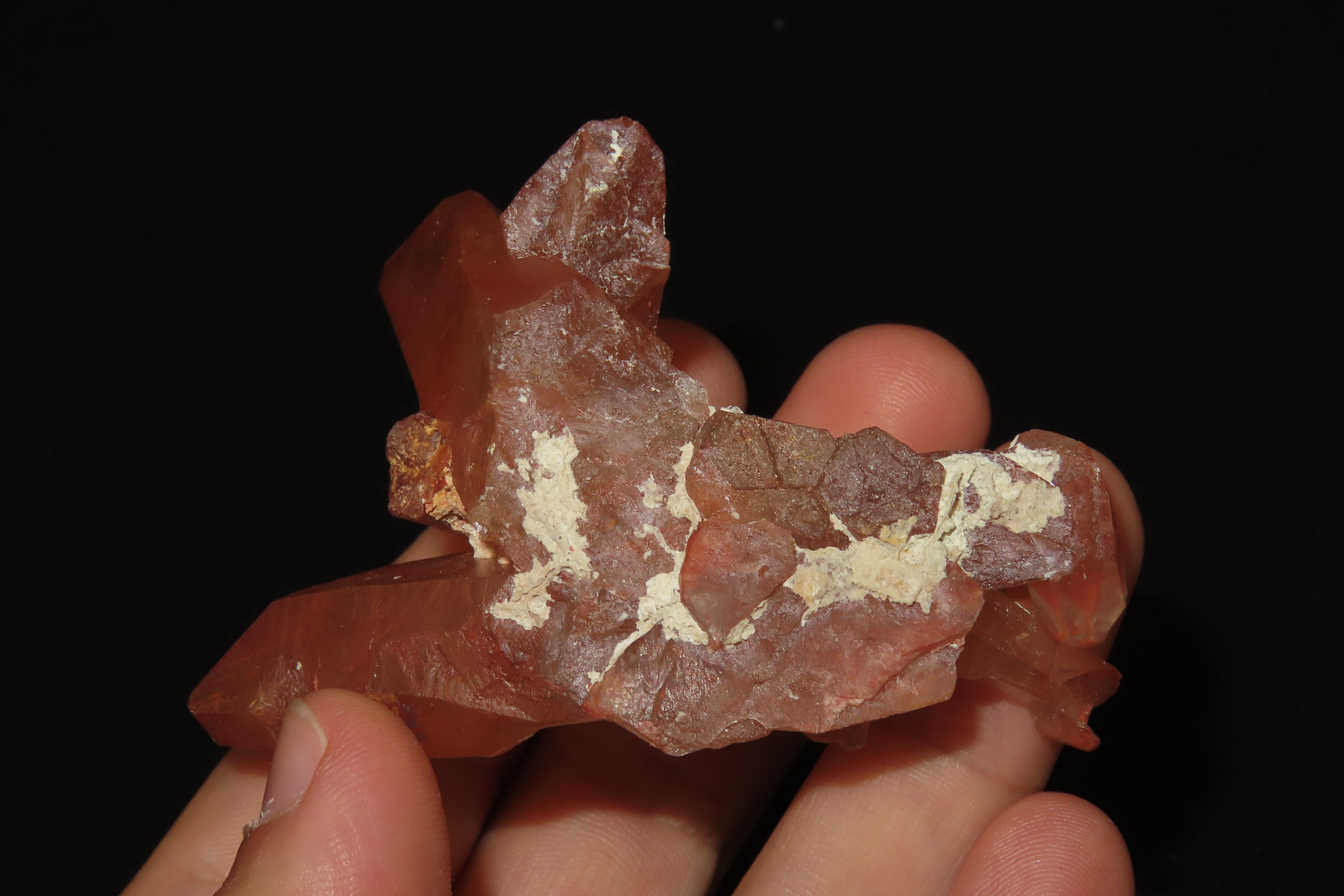 Beautiful Large Red Quartz Crystal Cluster, Great Display Specimen.