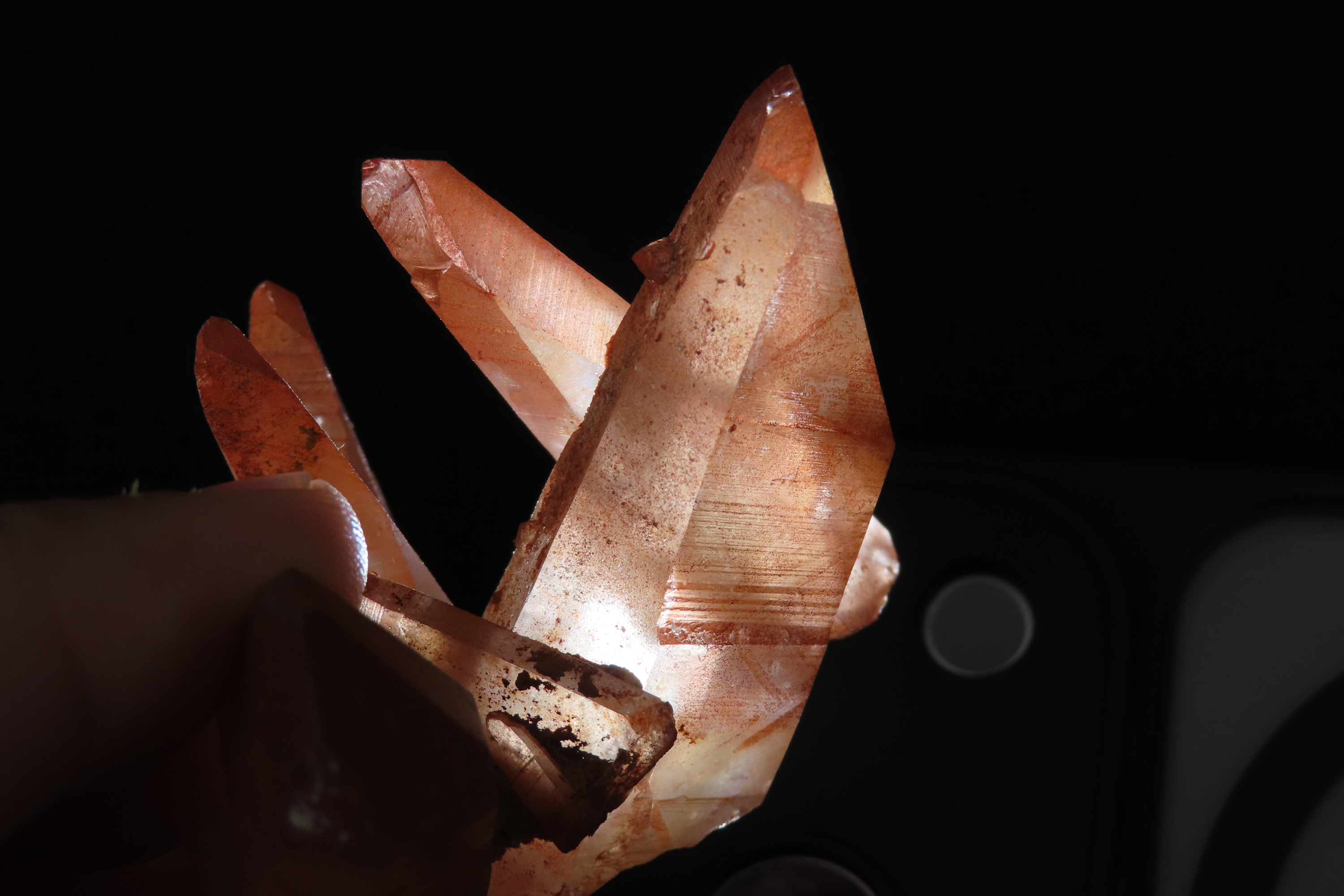 Beautiful Large Red Quartz Crystal Cluster, Great Display Specimen.