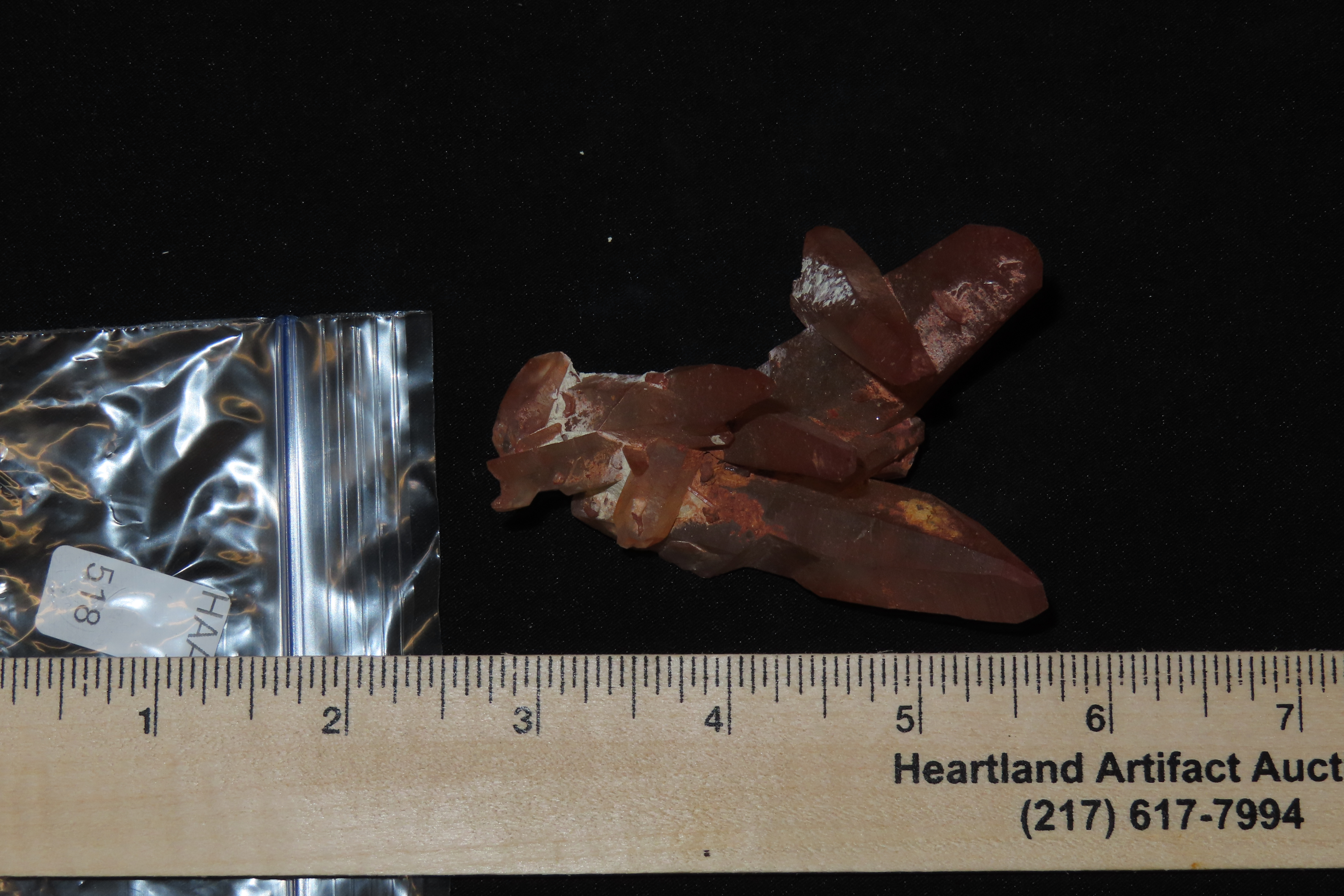 Beautiful Large Red Quartz Crystal Cluster, Great Display Specimen.