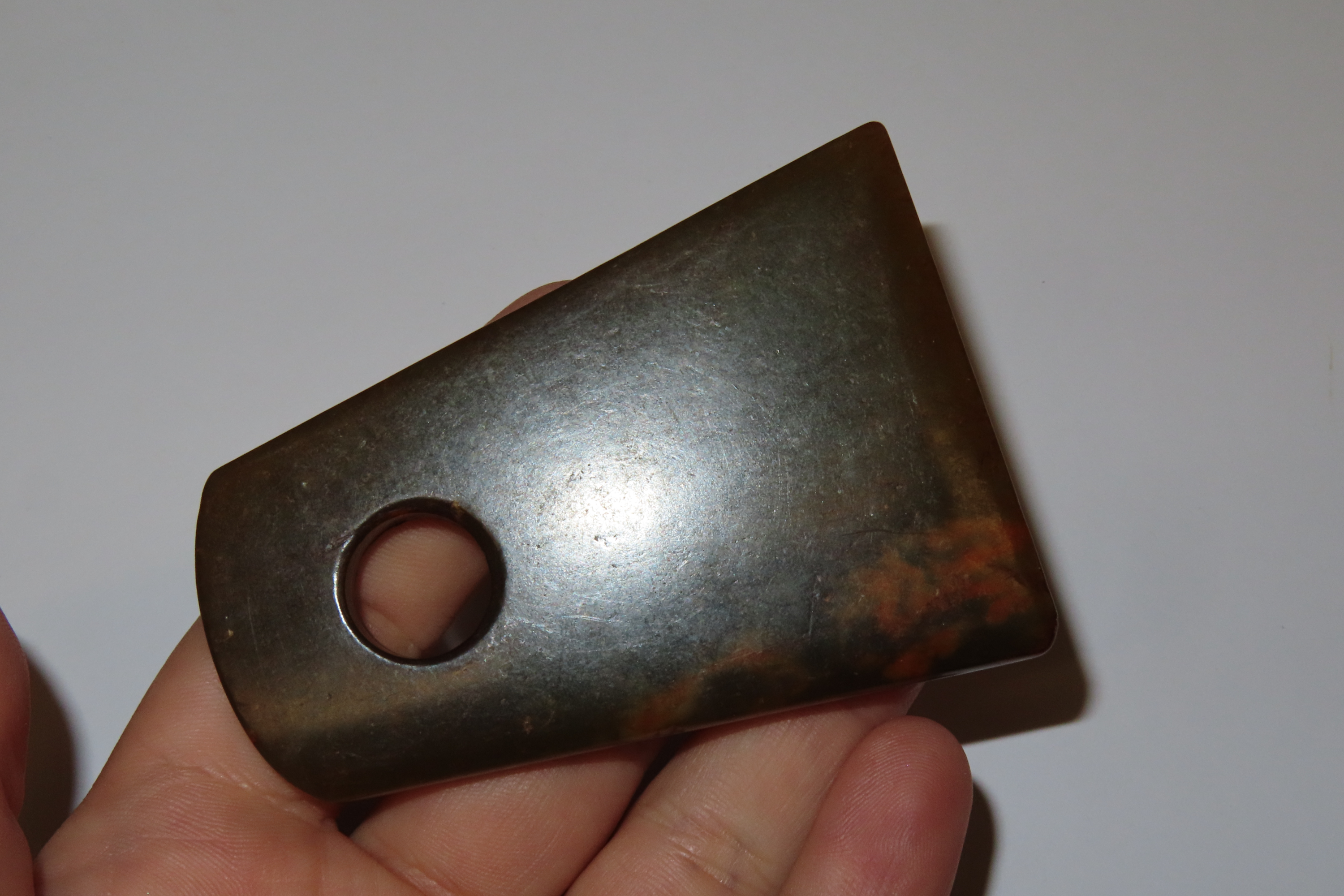 Nice Antique Chinese Hongshan Culture Jade Effigy Pendant, Hand Made Example.