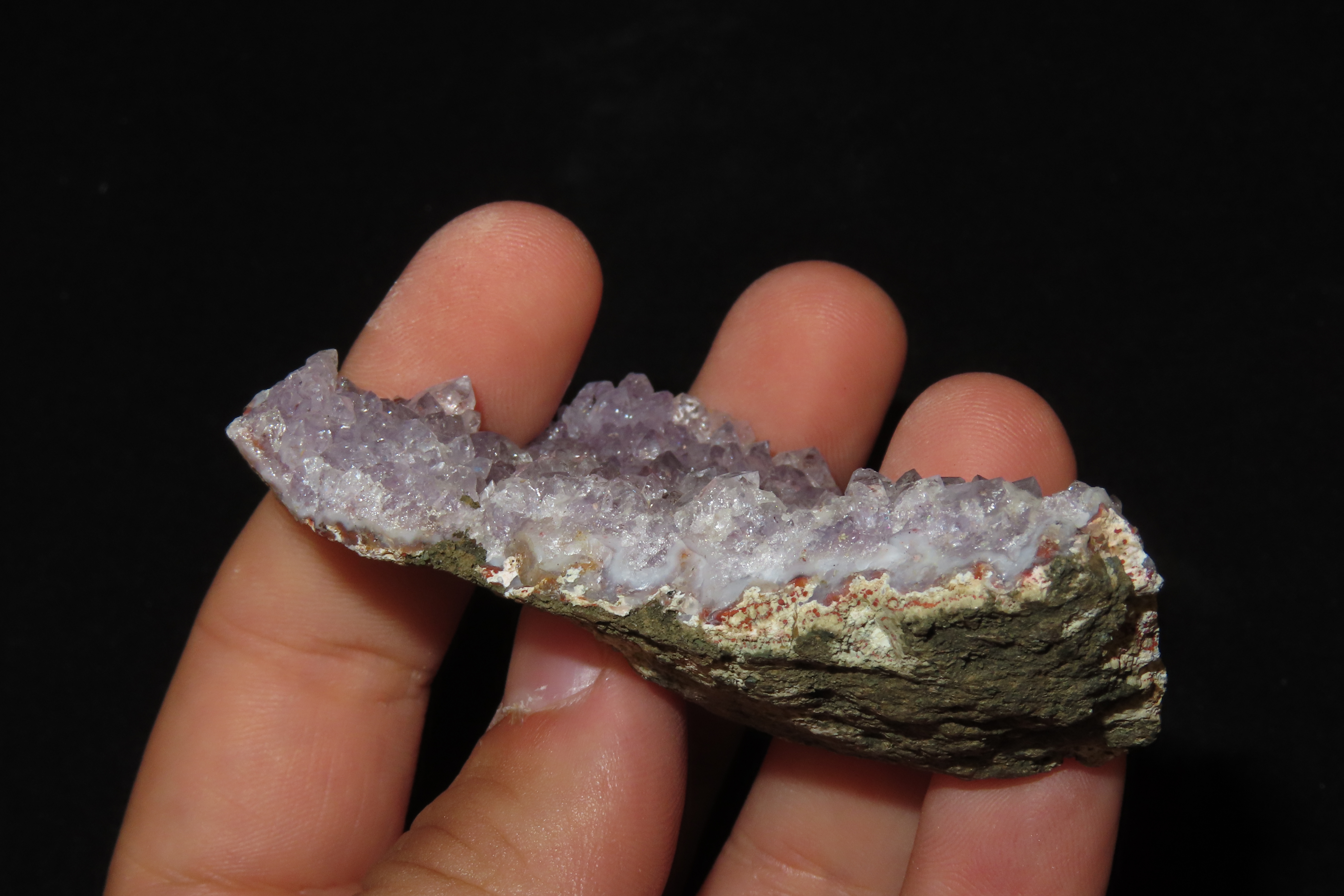 Beautiful Purple Amethyst Geode Cave Cluster. Great Color.