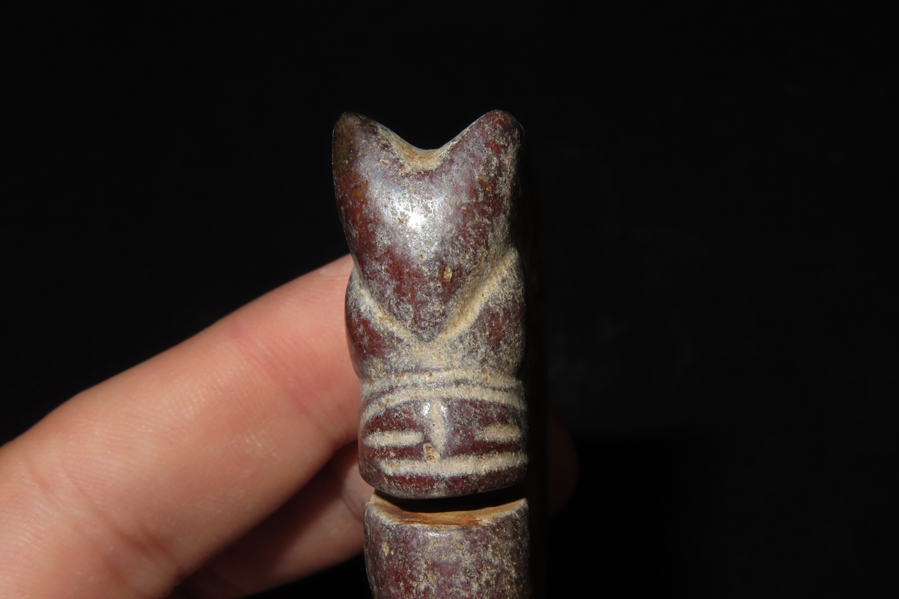 Nice Antique Chinese Hongshan Culture Jade Effigy Pendant, Hand Made Example.