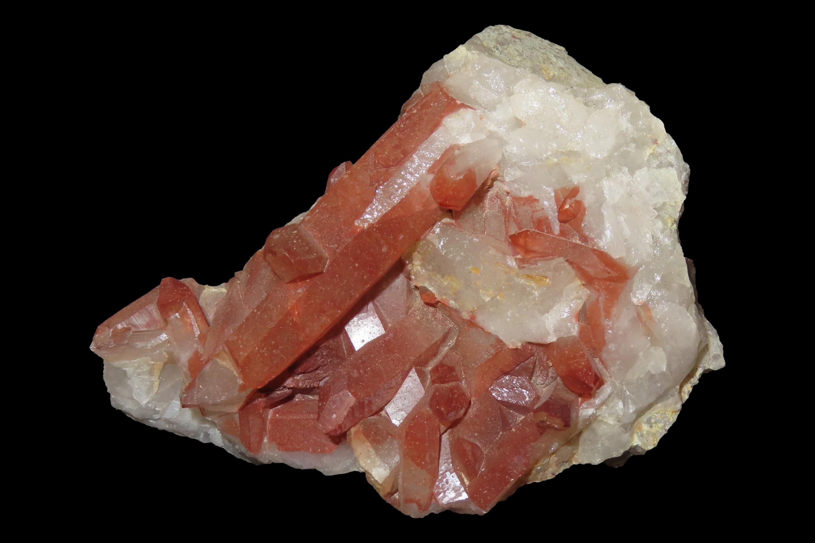 Beautiful Large Red Quartz Crystal Cluster, Great Display Specimen.