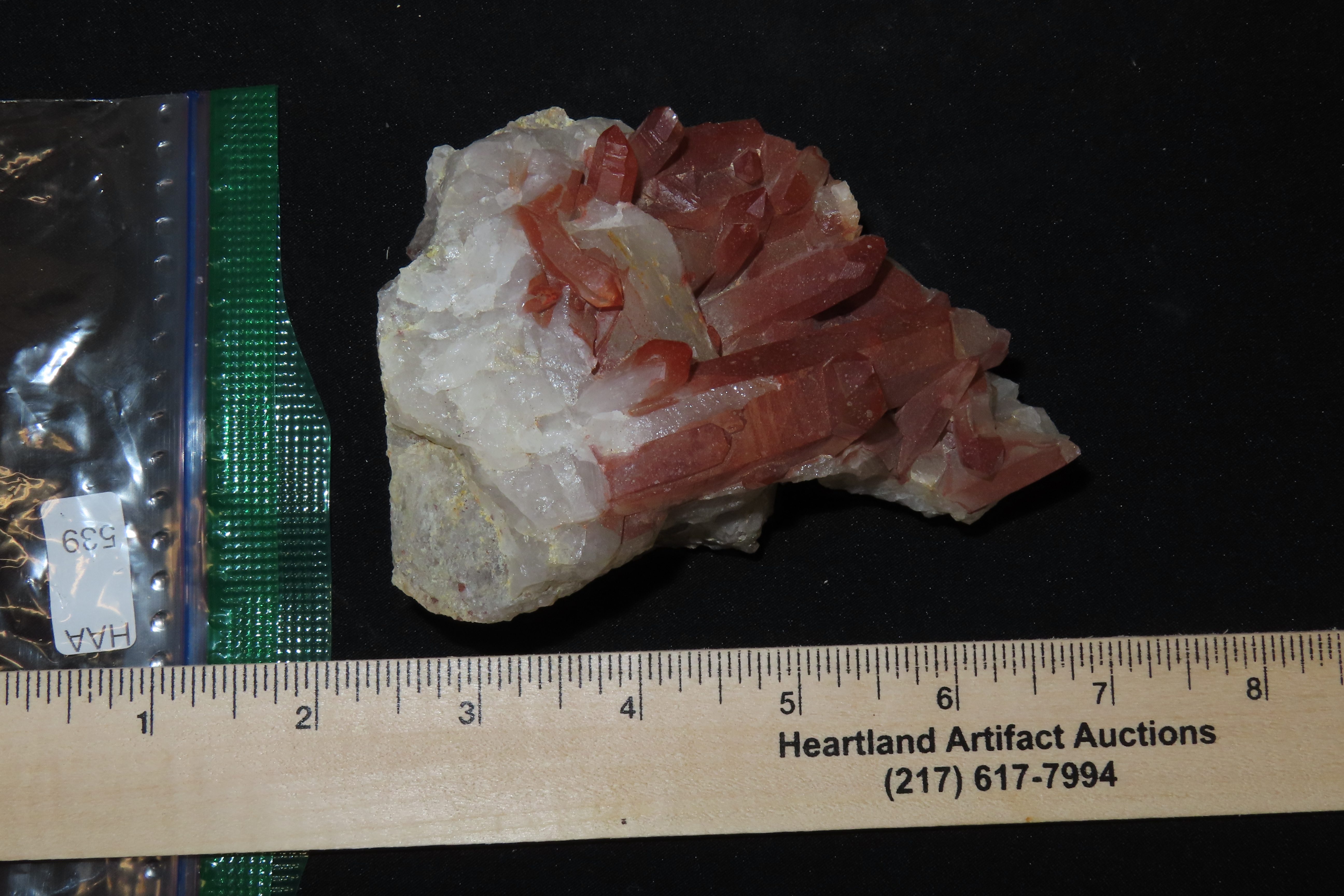 Beautiful Large Red Quartz Crystal Cluster, Great Display Specimen.