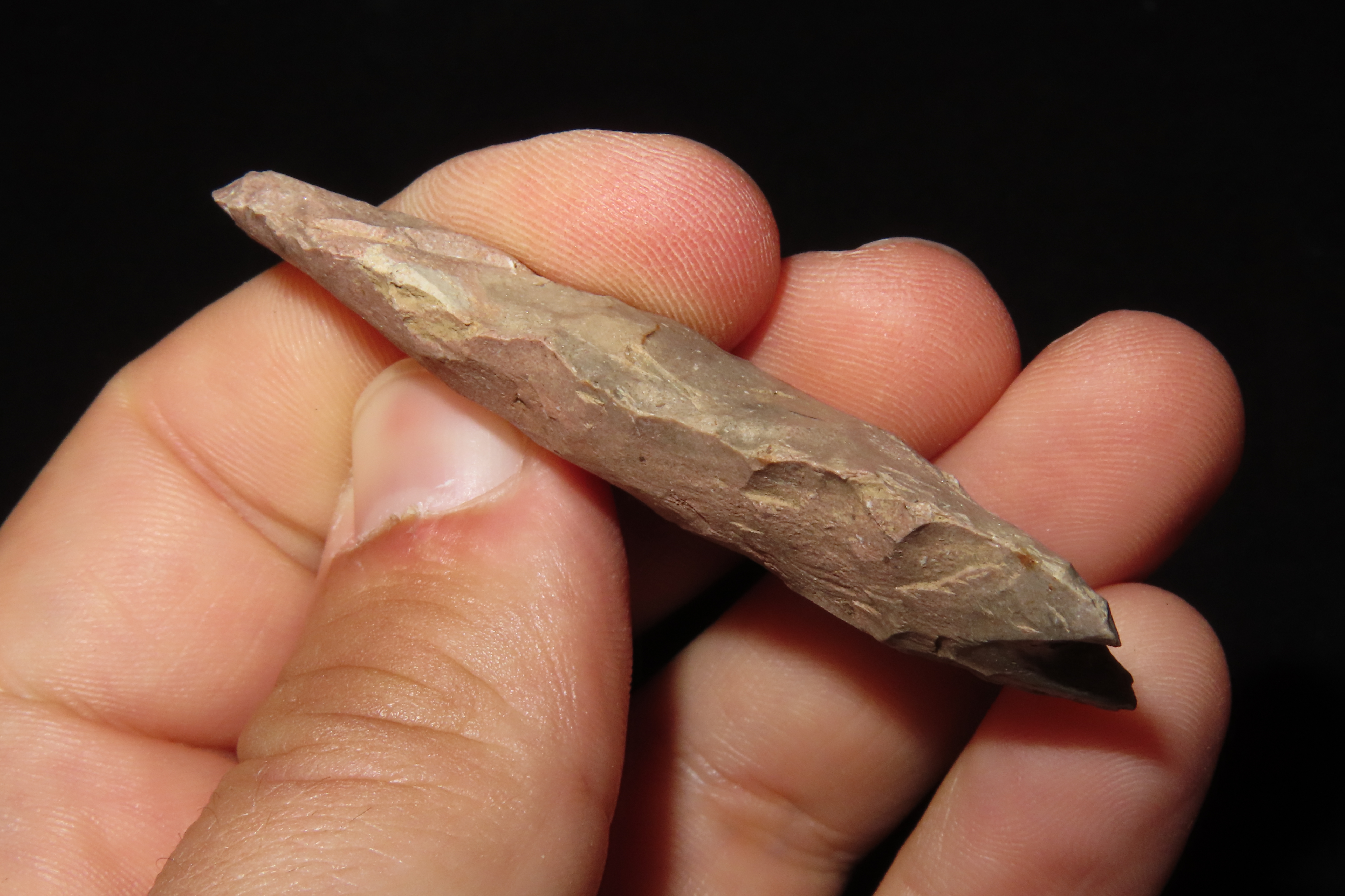 2 3/8" Eva Vanishing Stem found in Wayne County Tennessee. Indian Arrowhead, Artifact.