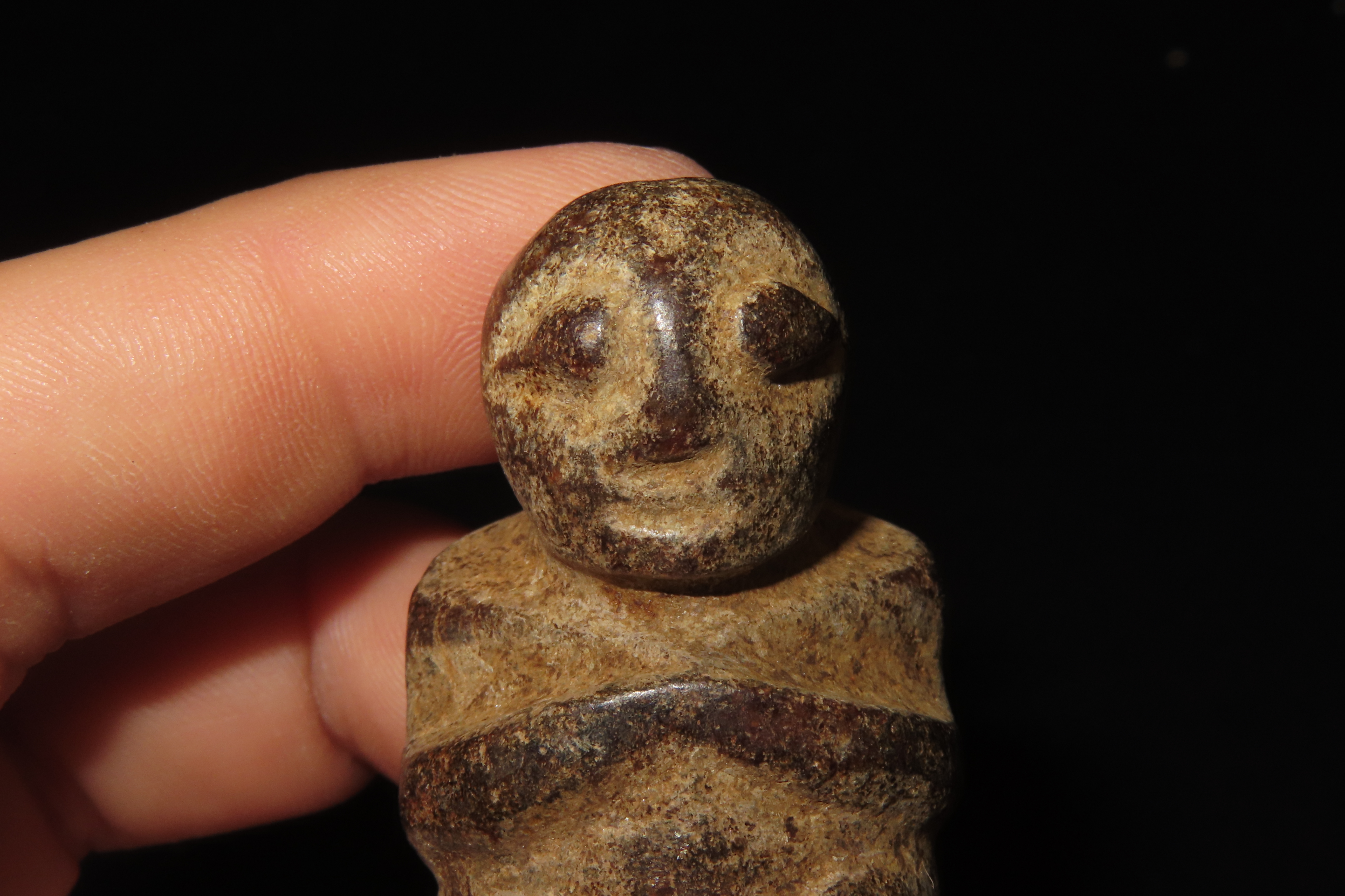 Nice Antique Chinese Hongshan Culture Jade Effigy Pendant, Hand Made Example.