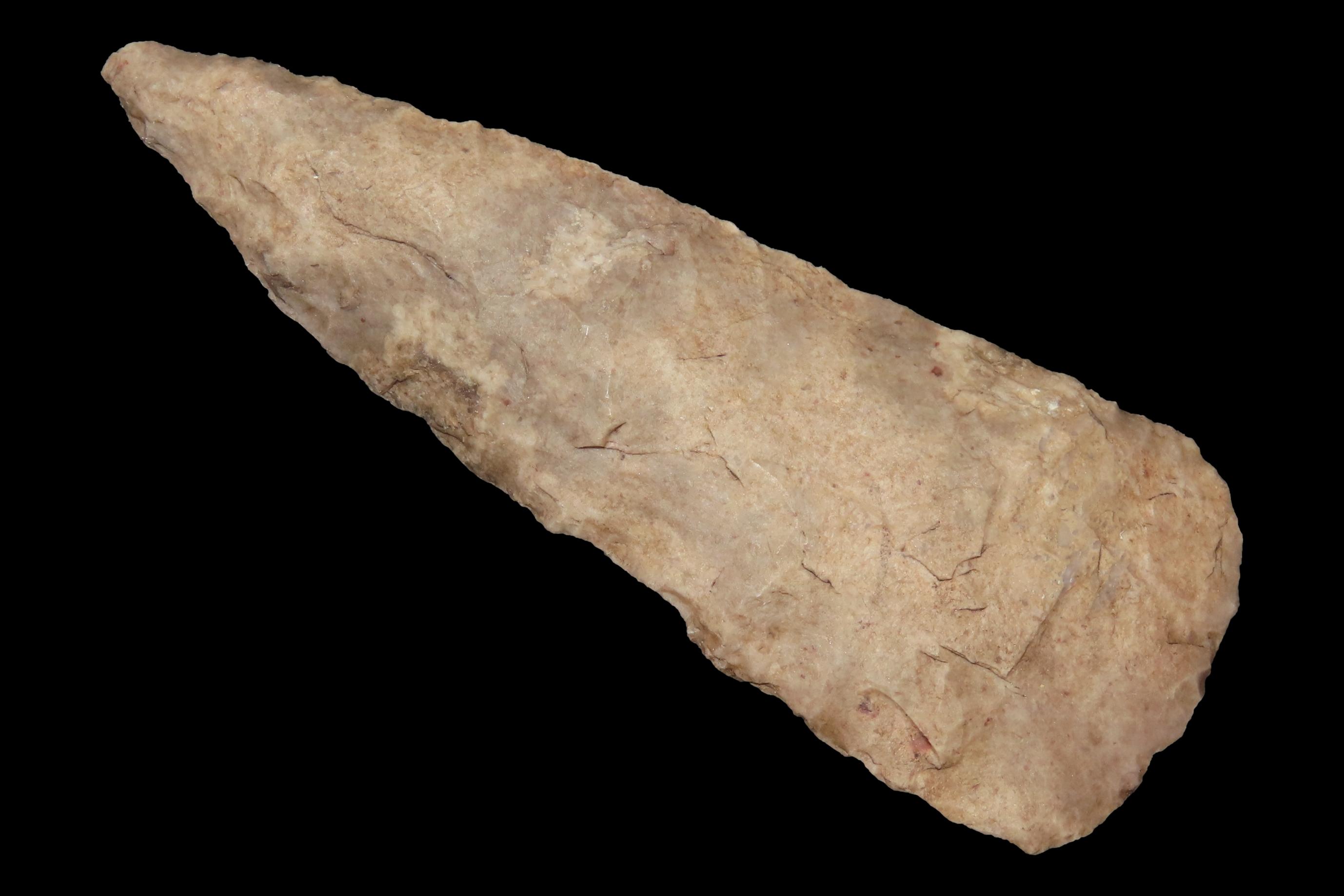 Nice 3 1/4" Ensor Knife Blade found in Kendall County texas. Ex Dr. Ted Raurk, Ex Tom Davis. Indian Arrowhead. Artifact.