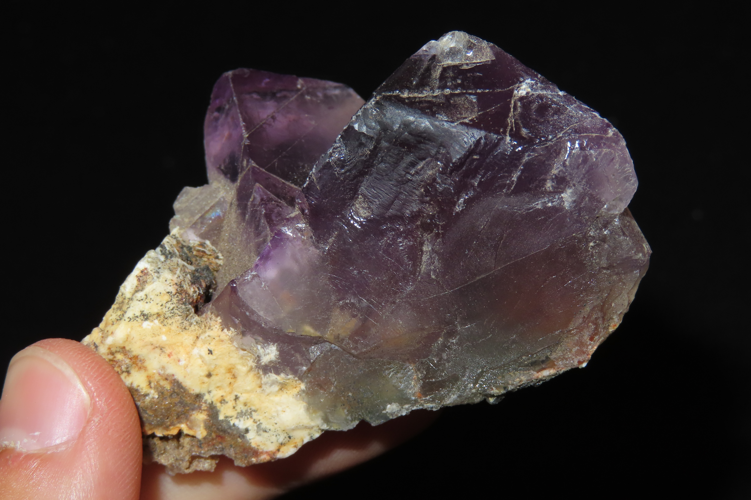 Beautiful large Chunk of Purple Fluorspar from Southern Illinois. Amazing colors!