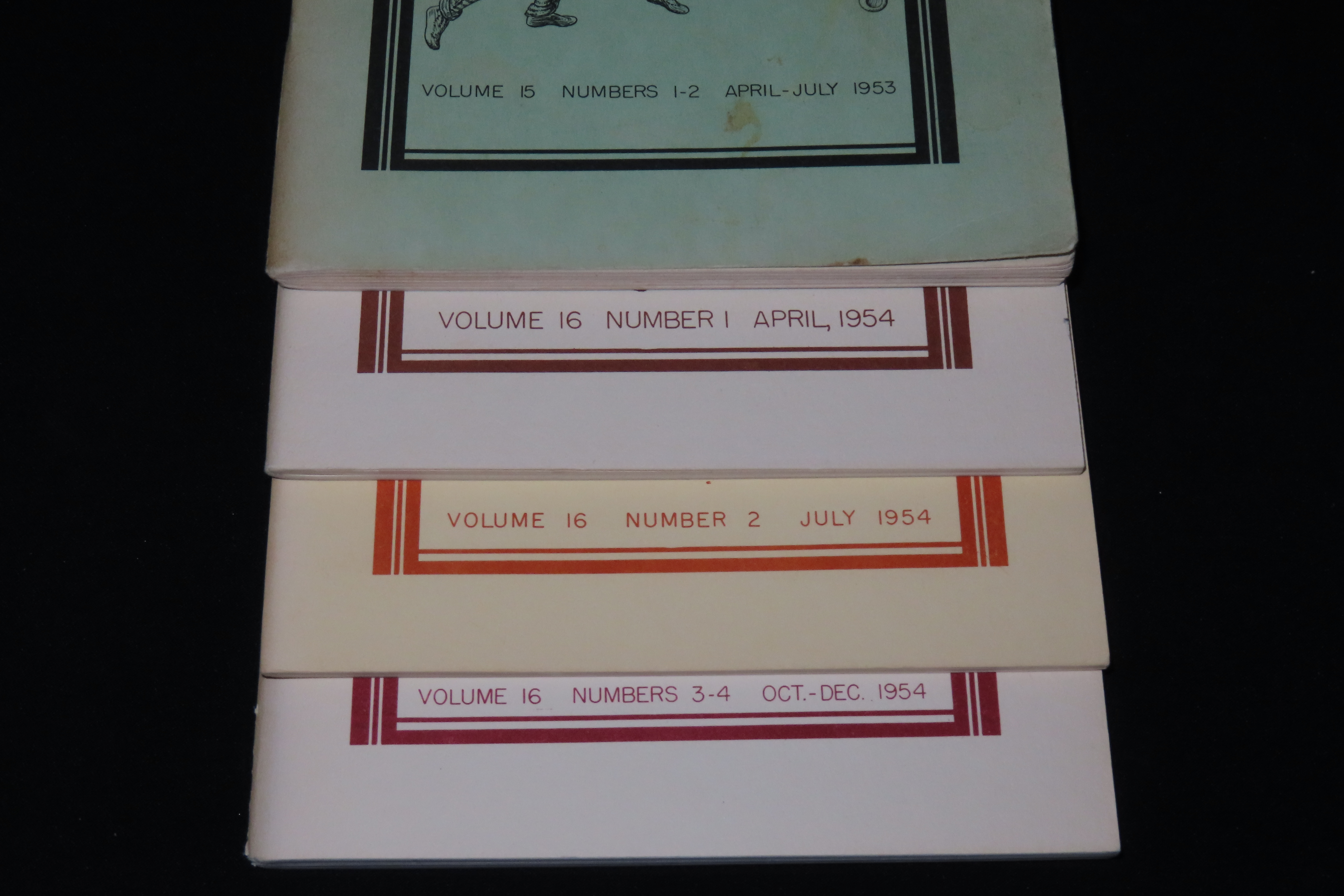 4 Hard to find Early Issues of the Missouri Archaeologist, 1953-1954. Full of Pics & Articles on all kinds of Artifacts & Sites. Including a