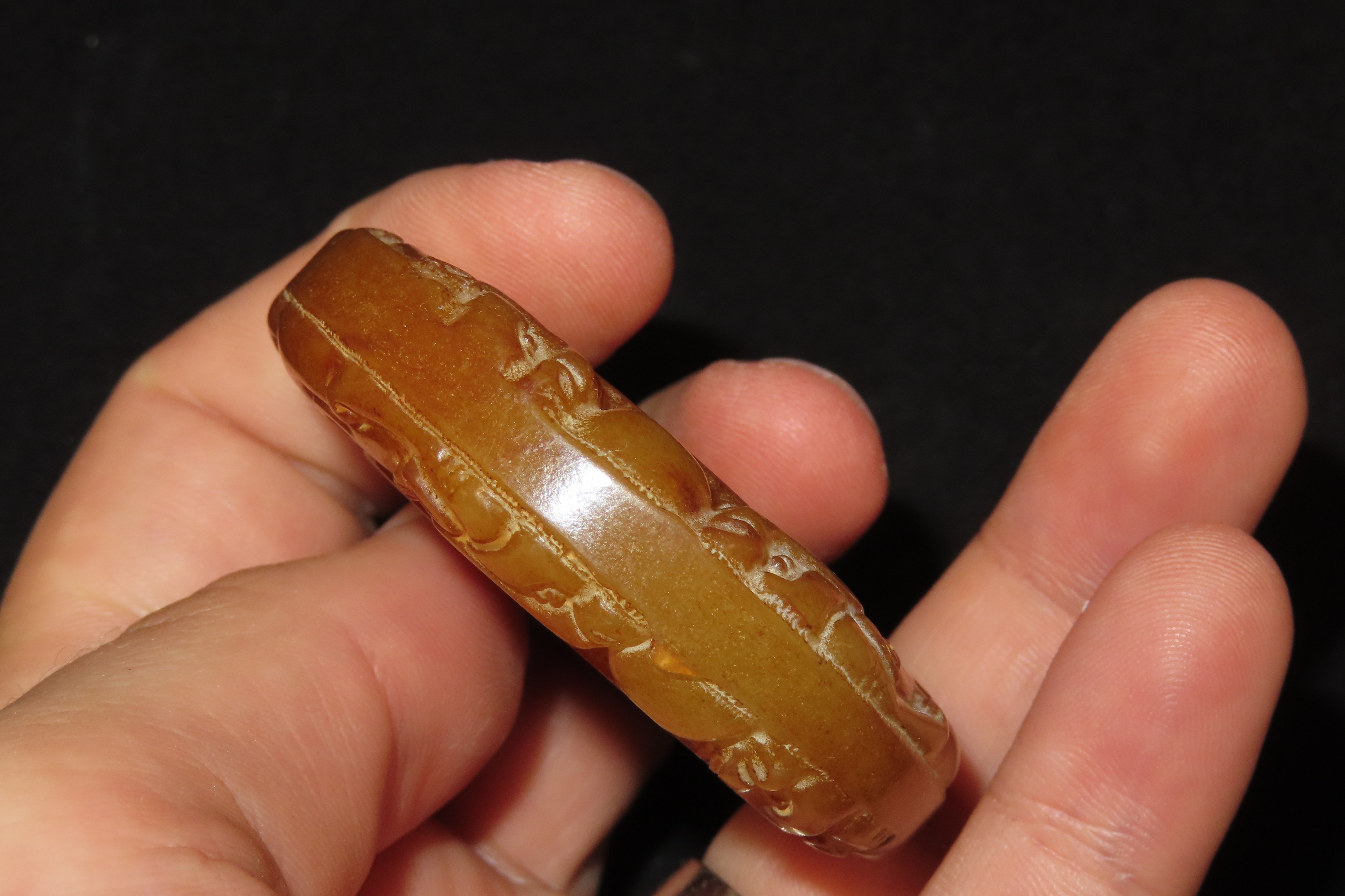 Nice Antique Chinese Hongshan Culture Jade Effigy Pendant, Hand Made Example.