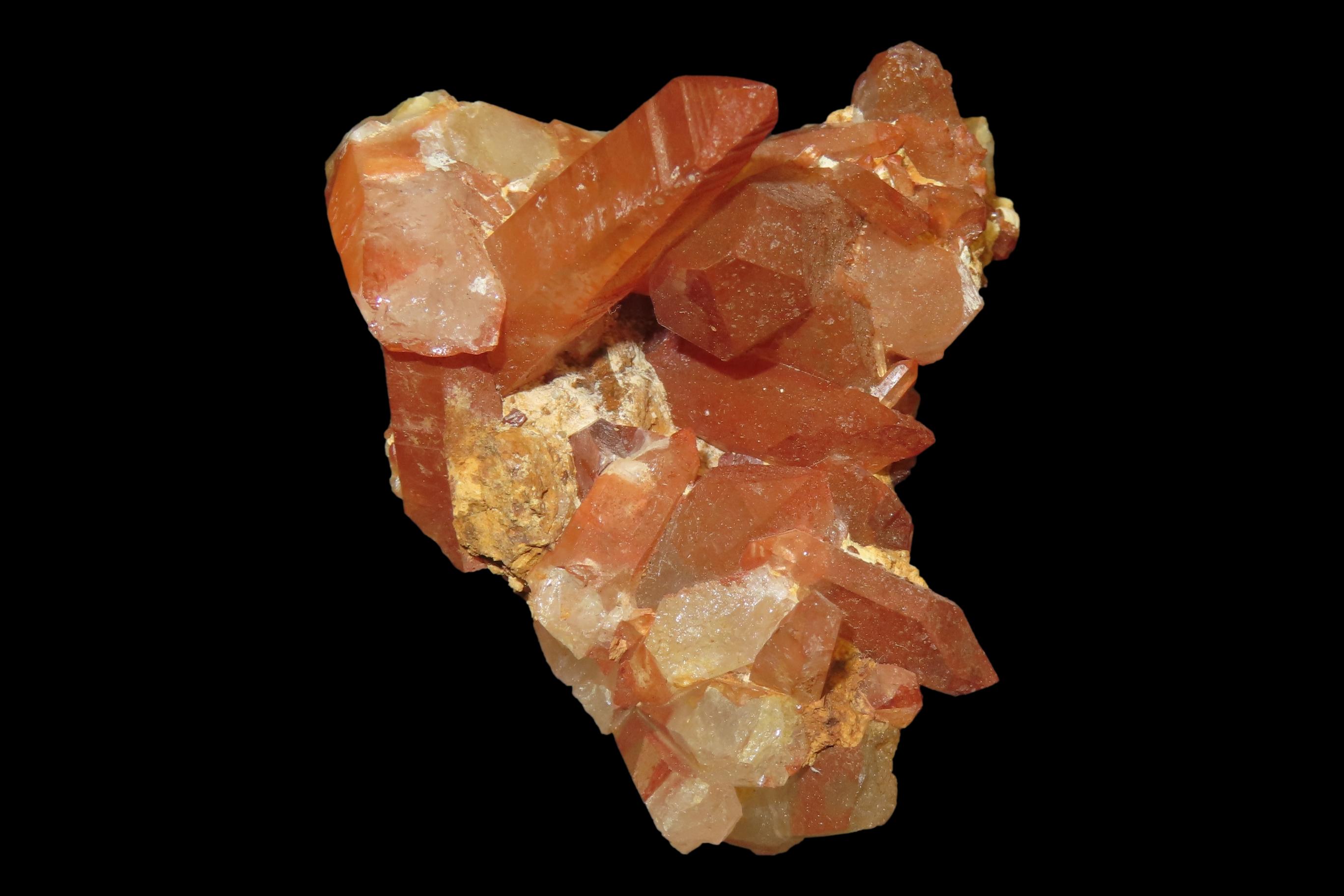 Beautiful Large Red Quartz Crystal Cluster, Great Display Specimen.