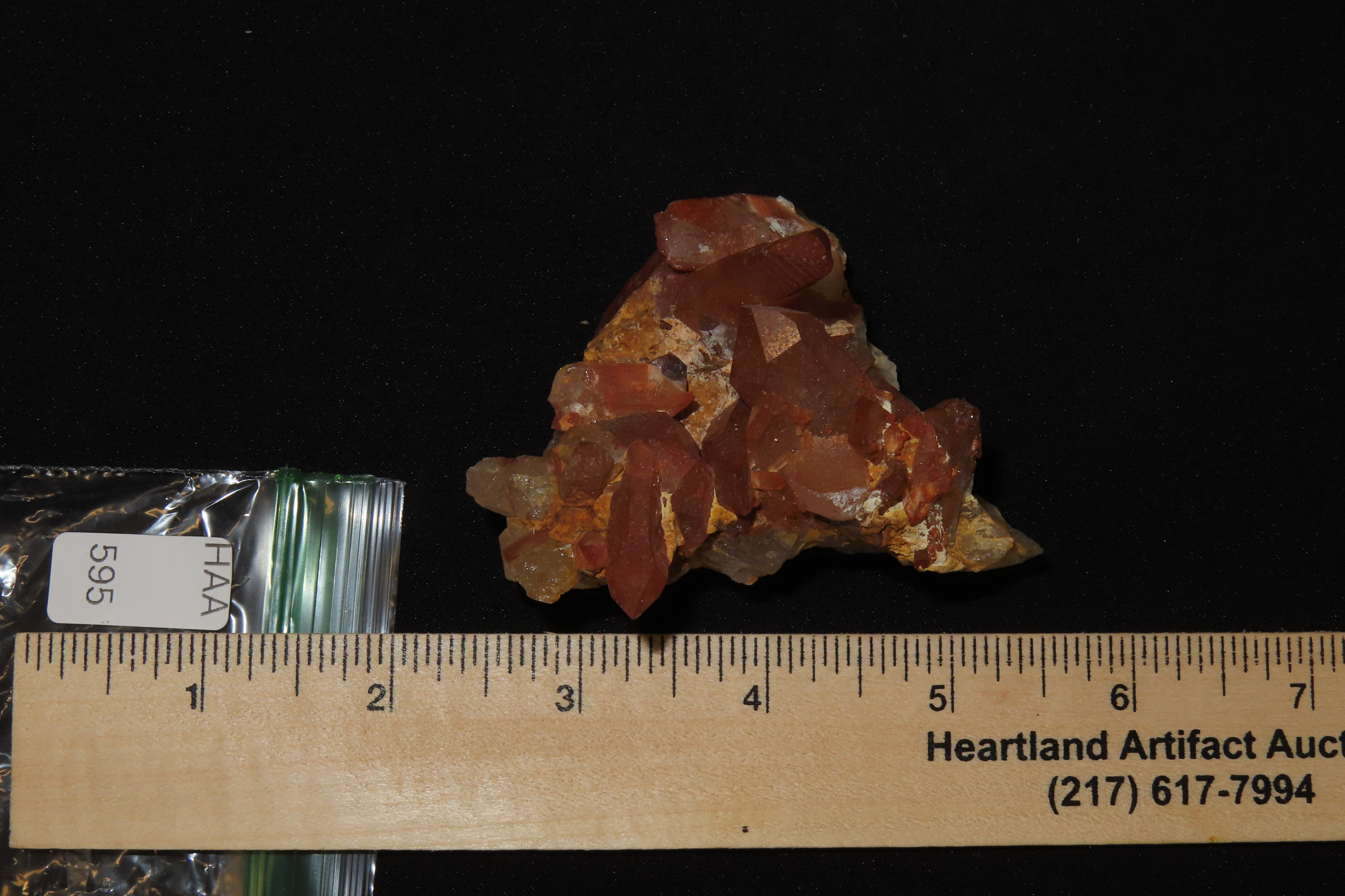 Beautiful Large Red Quartz Crystal Cluster, Great Display Specimen.