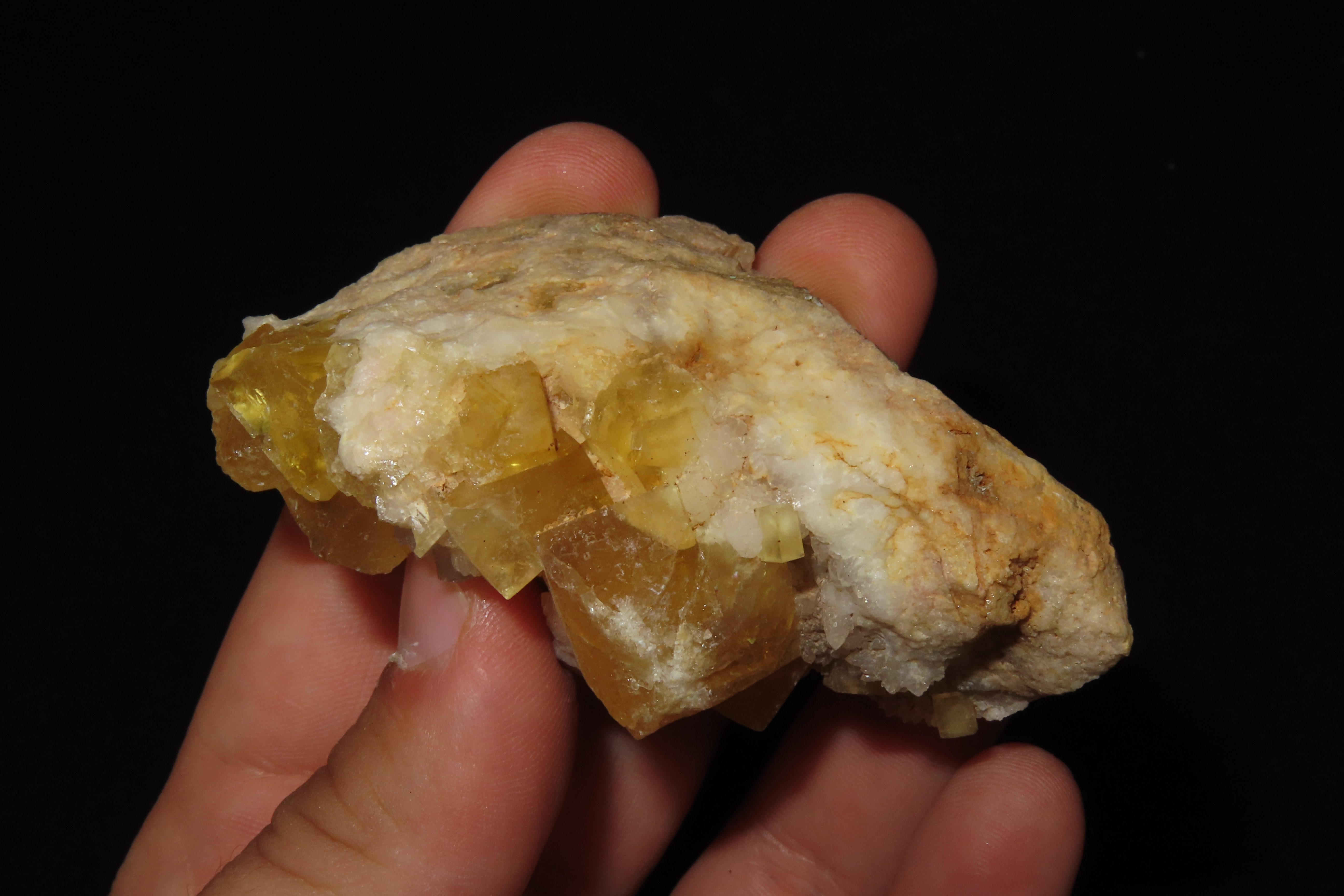 Beautiful large Chunk of Yellow Fluorspar from Southern Illinois. Amazing colors!