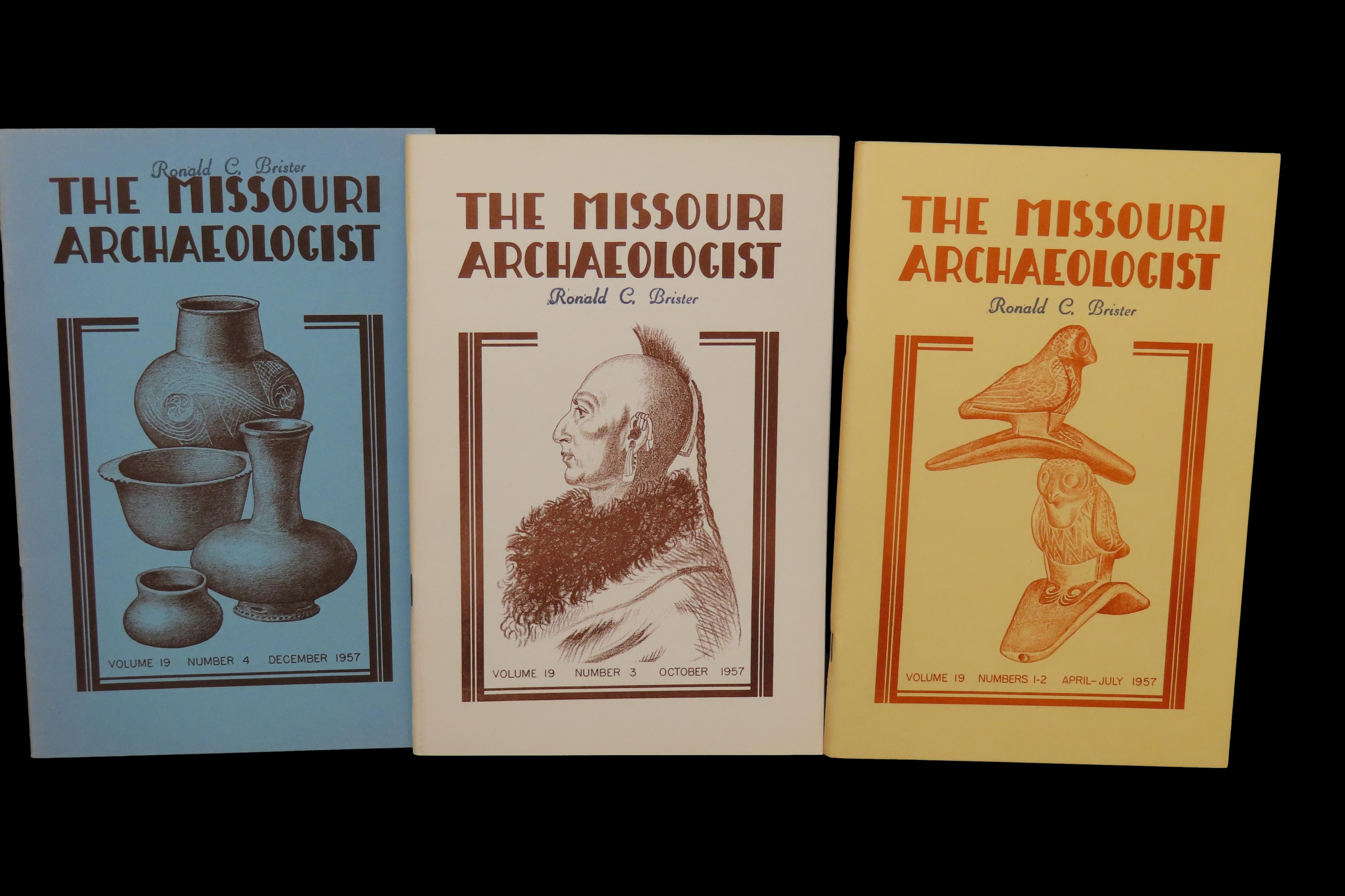 Complete Set of 1957 Missouri Archaeologist. Full of Pics & Articles on all kinds of Artifacts & Sites. Including the Famous Titterington Ow