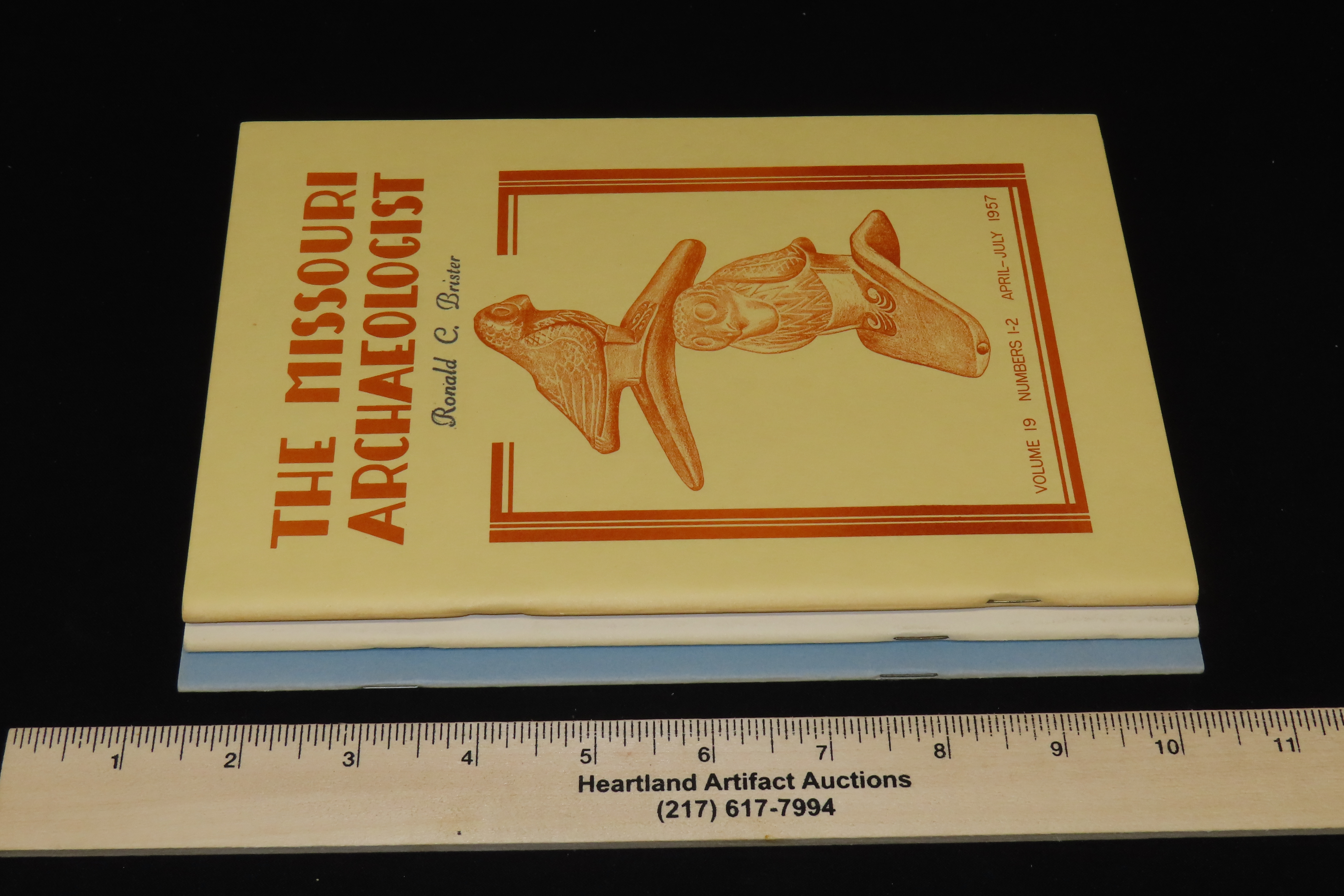 Complete Set of 1957 Missouri Archaeologist. Full of Pics & Articles on all kinds of Artifacts & Sites. Including the Famous Titterington Ow
