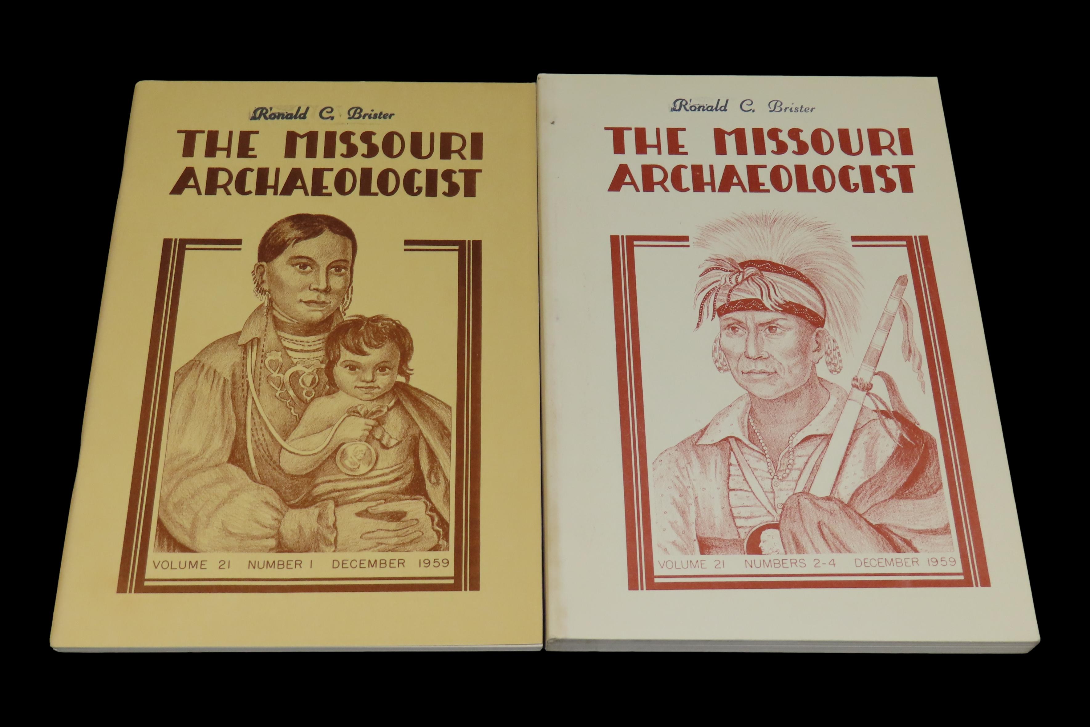 Complete Set of 1959 Missouri Archaeologist. Full of Pics & Articles on all kinds of Artifacts & Sites. Lots of Pics & Info of Pottery.