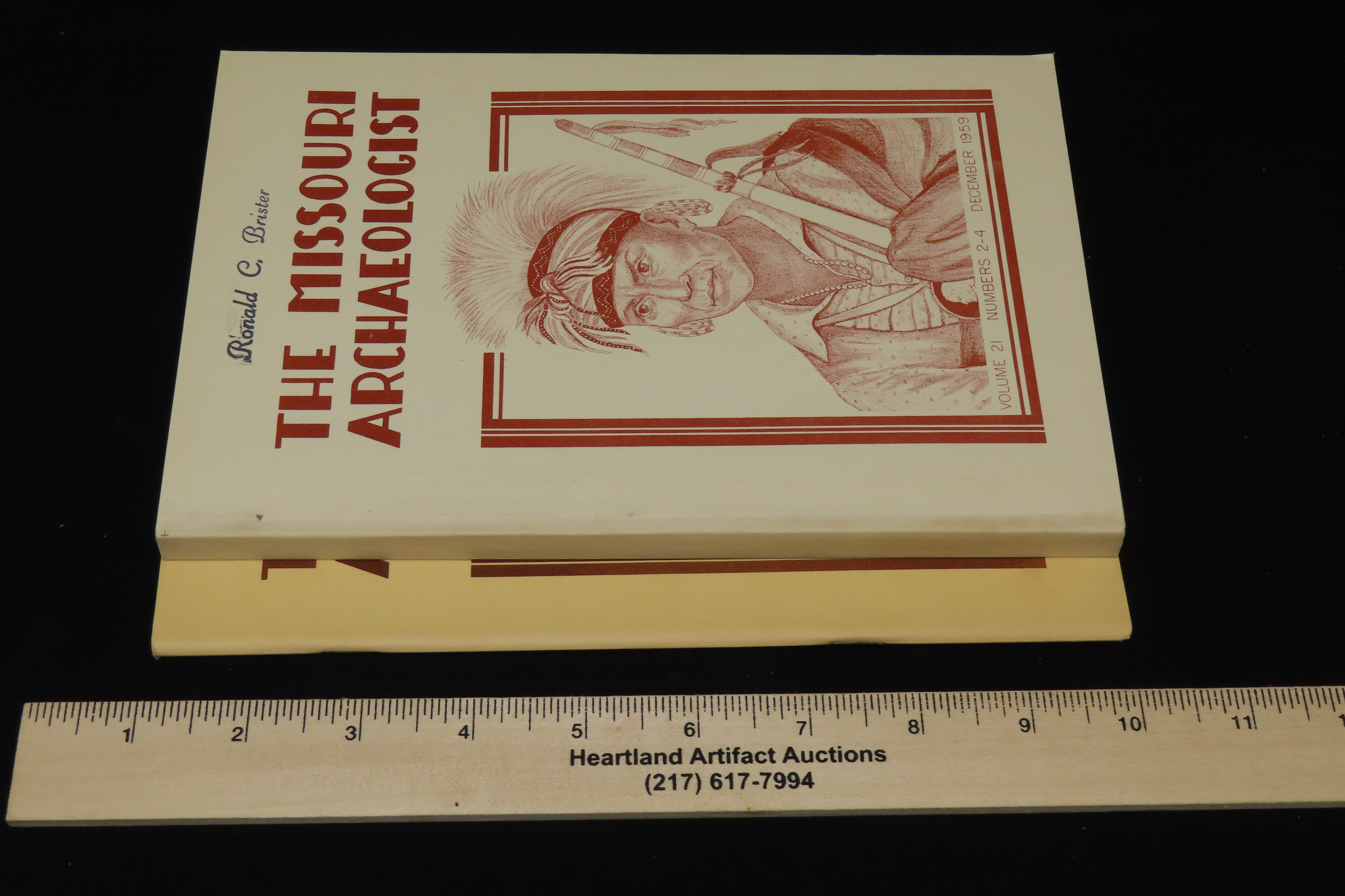 Complete Set of 1959 Missouri Archaeologist. Full of Pics & Articles on all kinds of Artifacts & Sites. Lots of Pics & Info of Pottery.