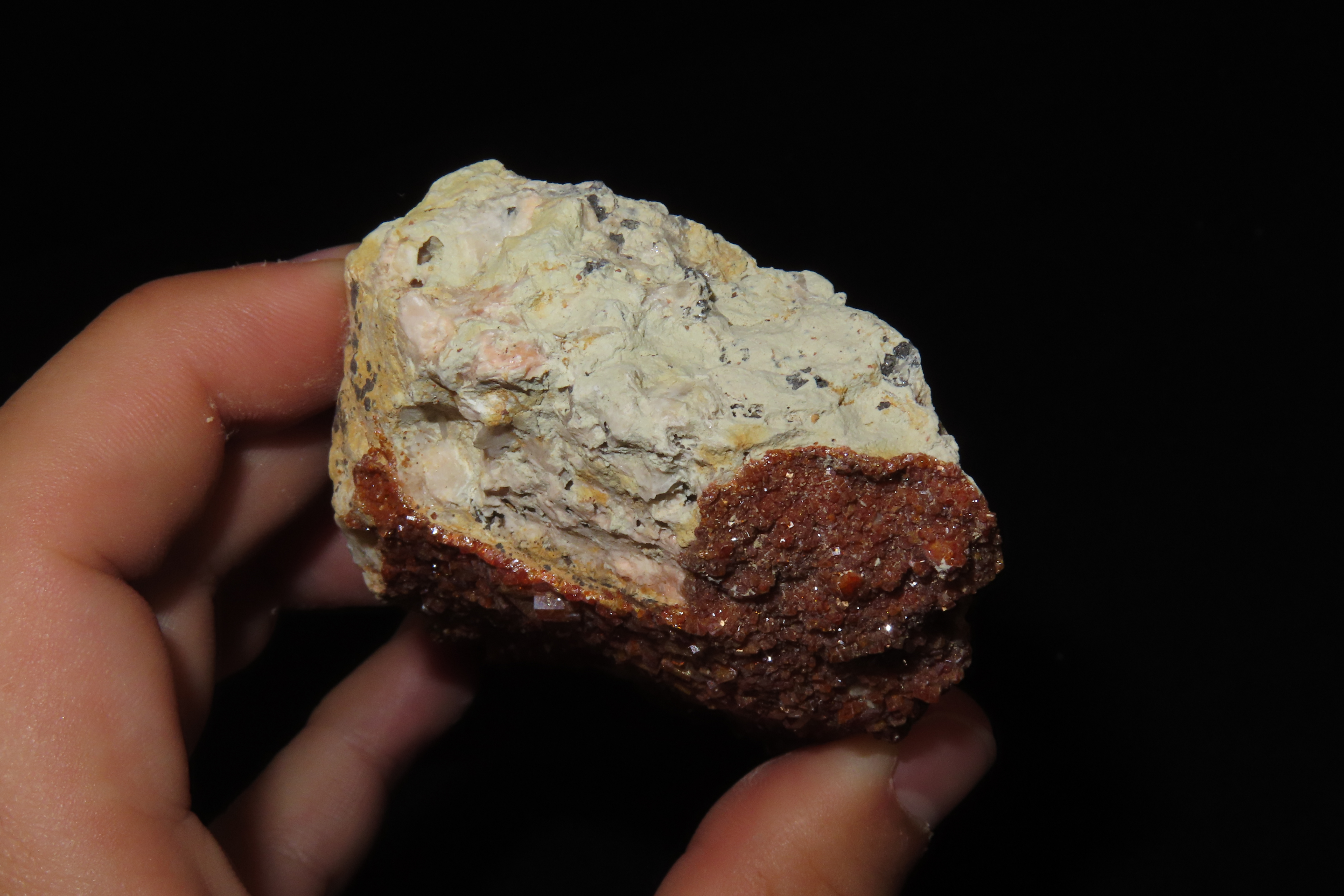 Beautiful Large Red Quartz Crystal Cluster, Great Display Specimen.