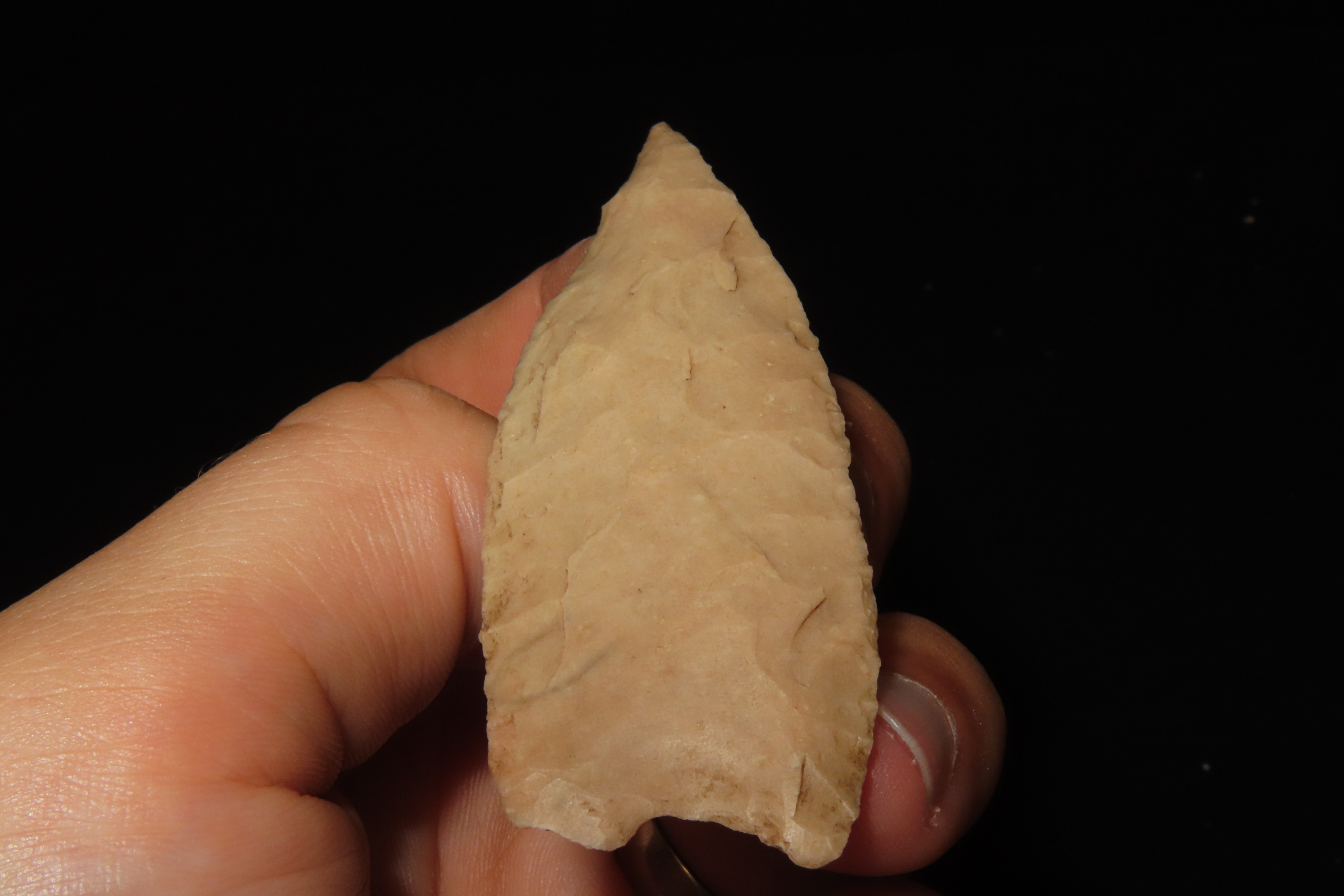 Amazing 3" Texas Plainview found in Bandera County Texas. Ex Dr. Ted Raurk, Ex Tom Davis. Indian Arrowhead. Artifact.