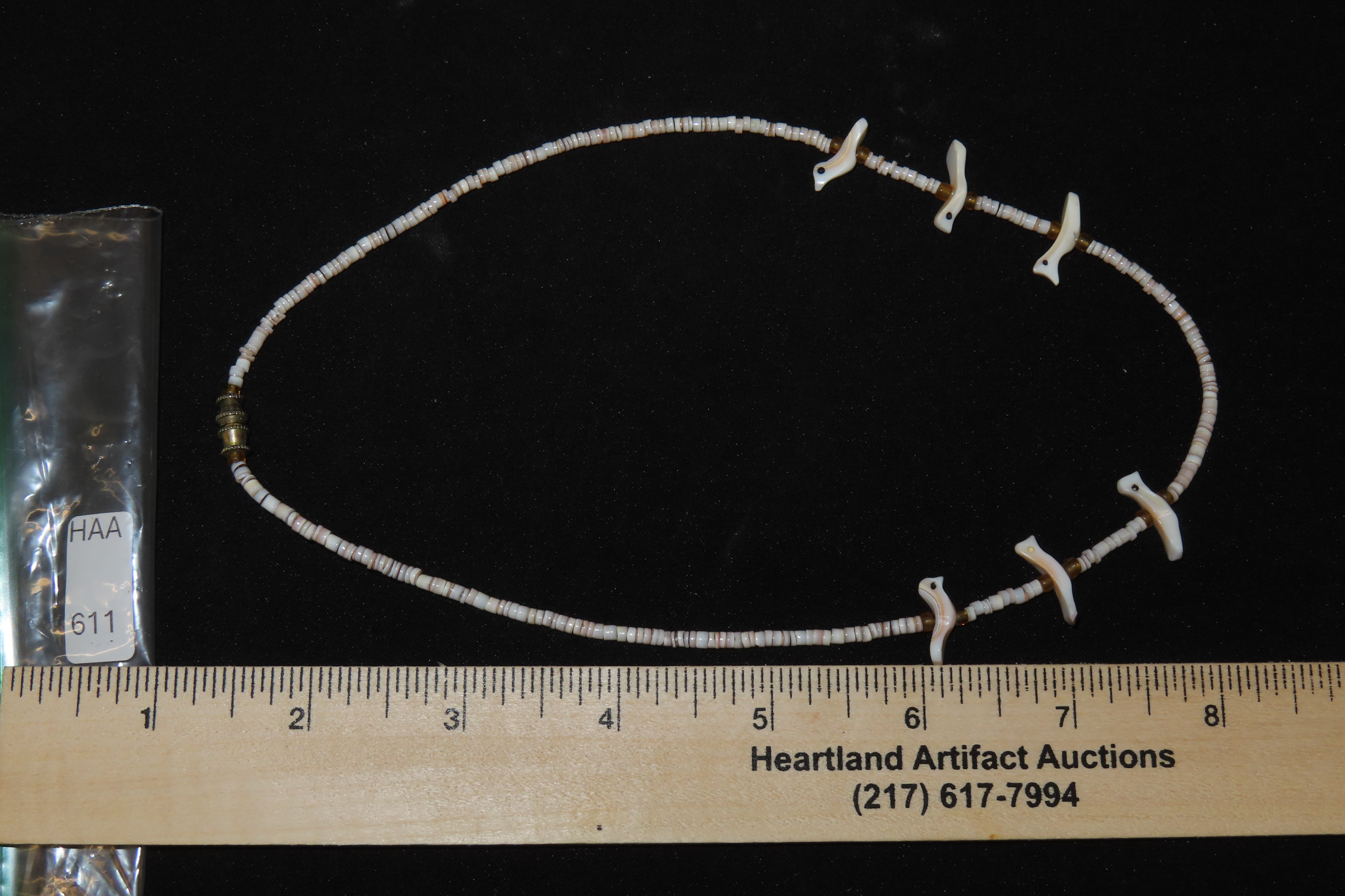 15" Long Zuni Ainimal Fetish Beaded Necklace with Intricately Carved Birds. Beautiful Example