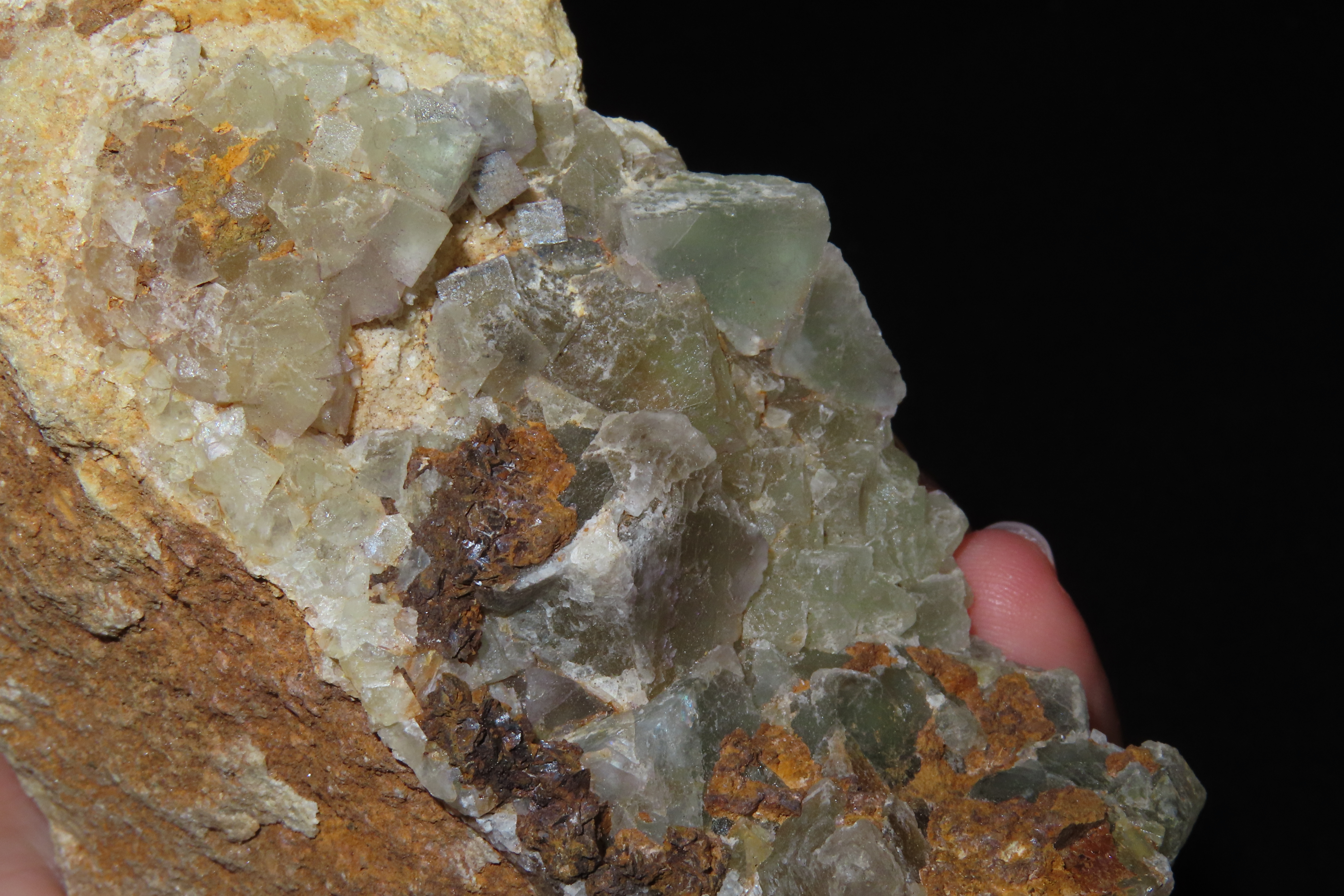 Beautiful large Chunk of Green Fluorspar. Rare color!