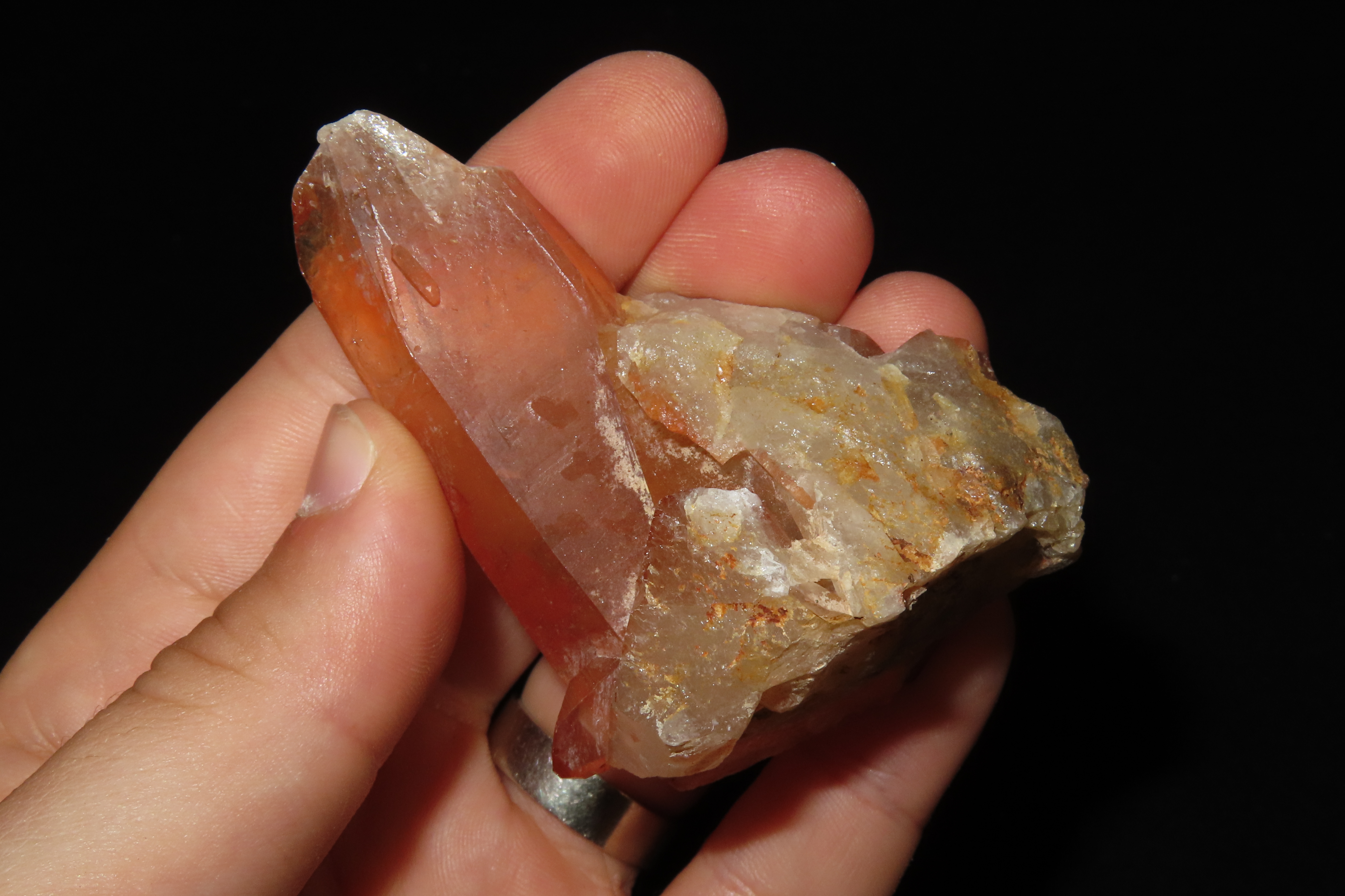 Beautiful Large Red Quartz Crystal Cluster, Great Display Specimen.