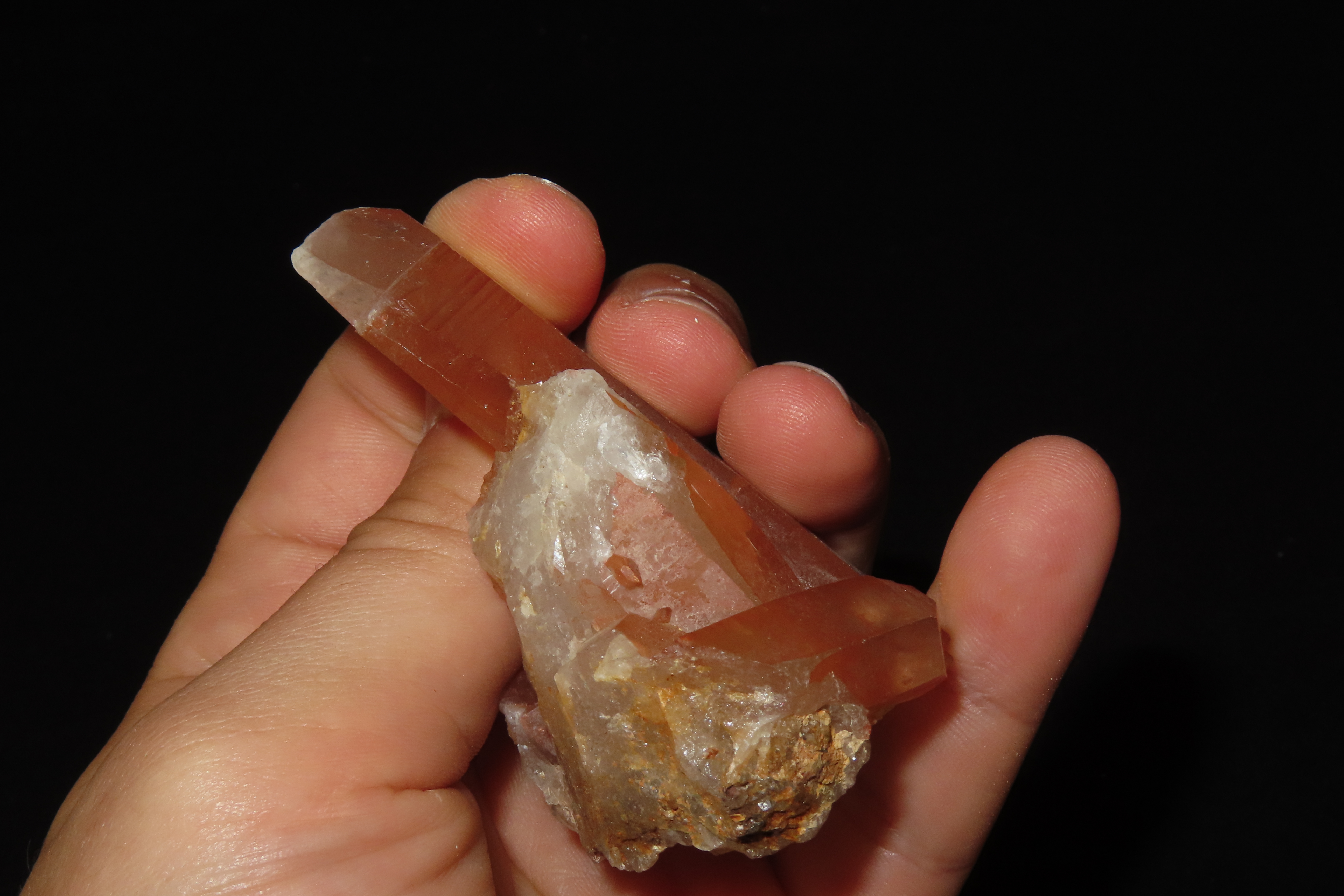 Beautiful Large Red Quartz Crystal Cluster, Great Display Specimen.