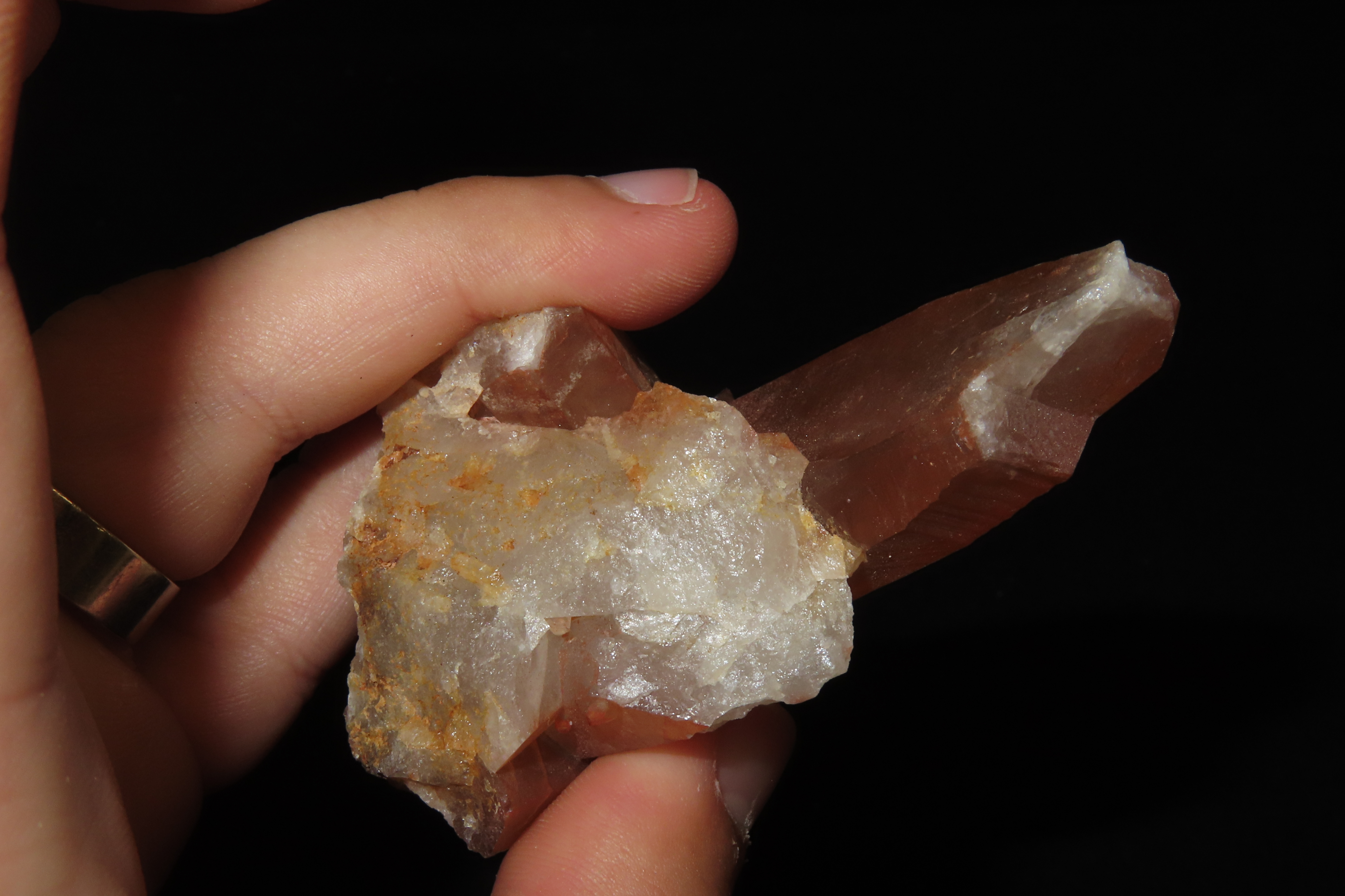 Beautiful Large Red Quartz Crystal Cluster, Great Display Specimen.