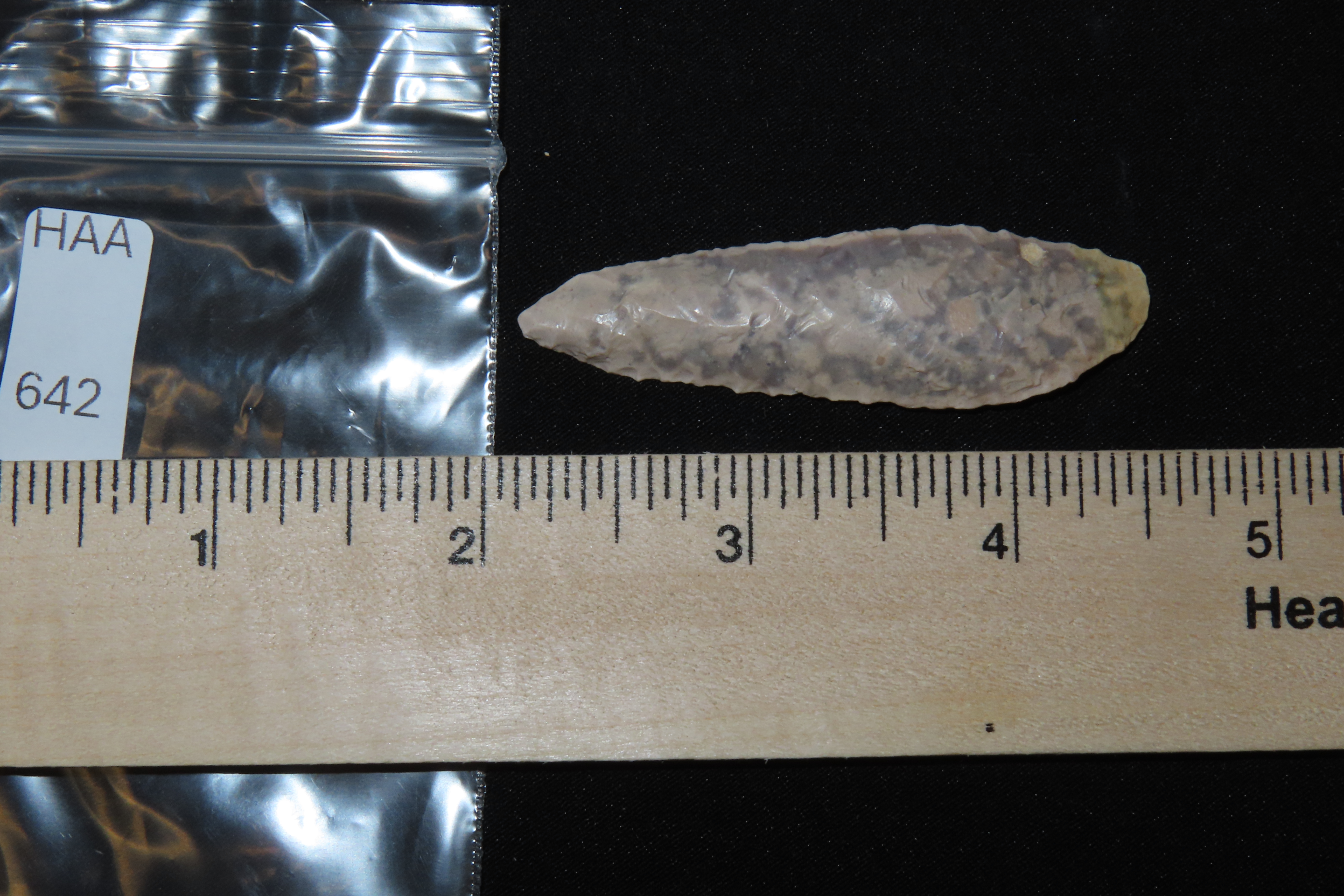 Upper Paleolithic (11k-35k years old) Flint blade from Bergerac Region France, from Cro-Magnon man, 3 3/4" Long.
