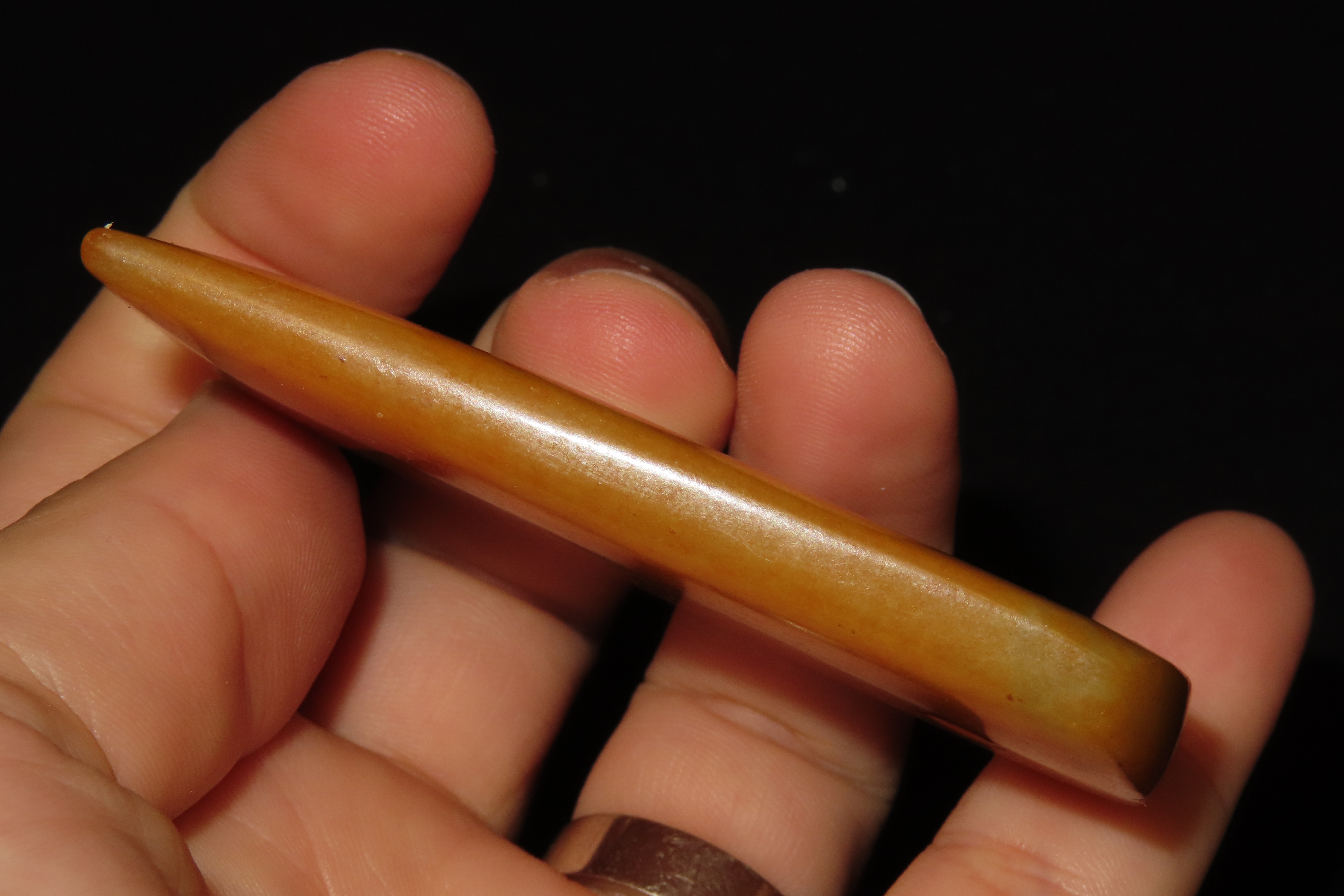 Nice Antique Chinese Hongshan Culture Jade Effigy Pendant, Hand Made Example.