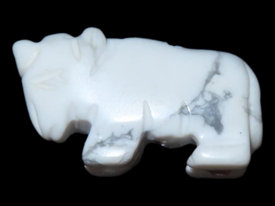 Nice Marble Zuni Fetish Buffalo Effigy Bead, Animal Effigy, Great Example